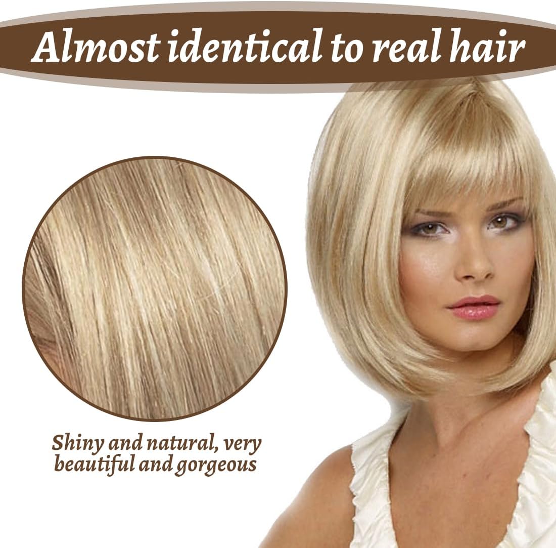 Perruque femme - cheveux synthétiques courts - blonde - usage quotidien et cosplay