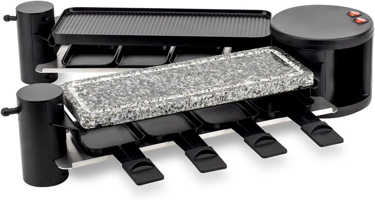 H.Koenig - Raclette multifonction 8 pers, modulable, pierre, RP360