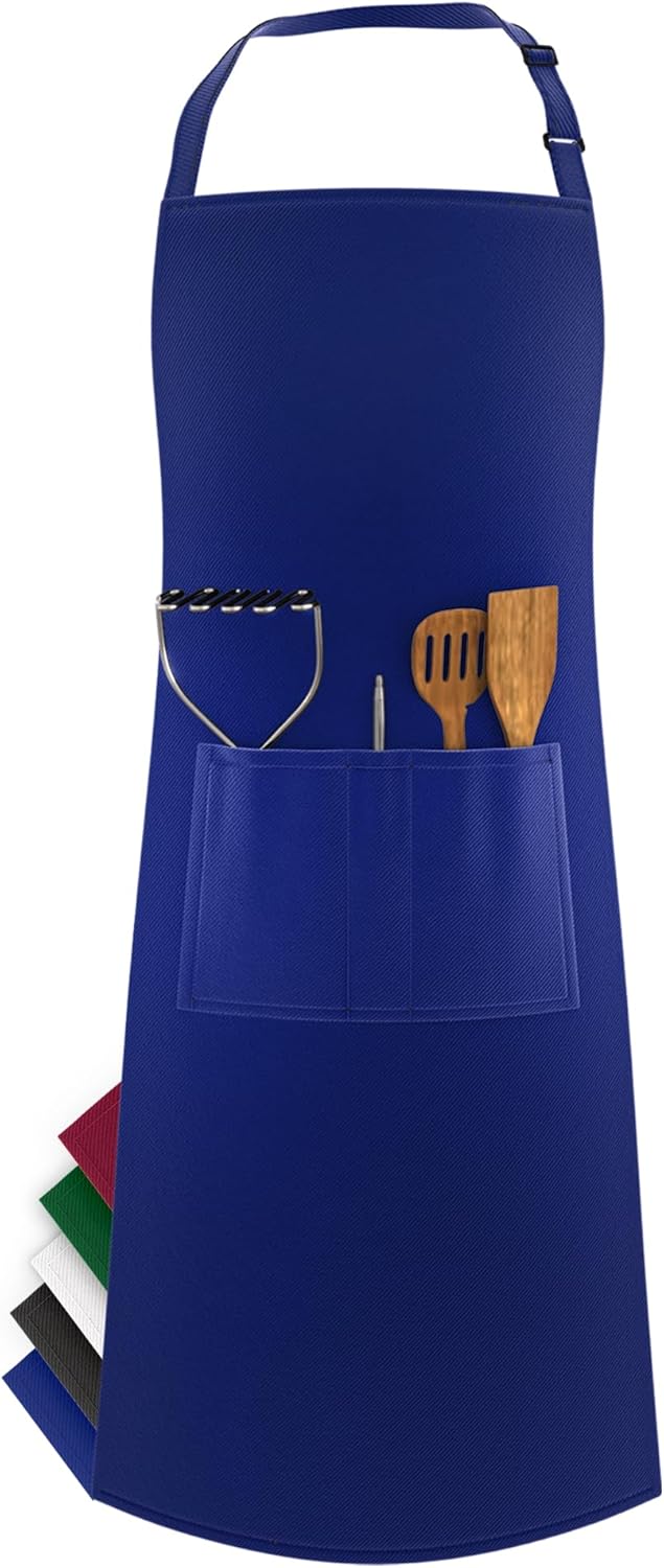 LEFUNDA - tablier cuisine 3 poches, étanche, réglable, longues lanières