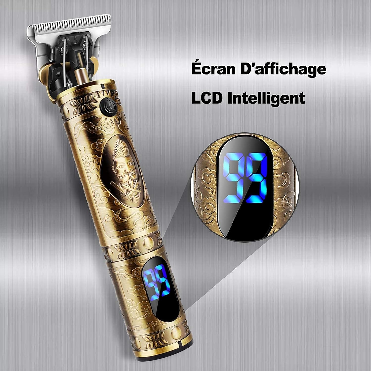 YiLFo - tondeuse cheveux homme pro, LED, sans fil, silencieuse, rechargeables, YiLFo