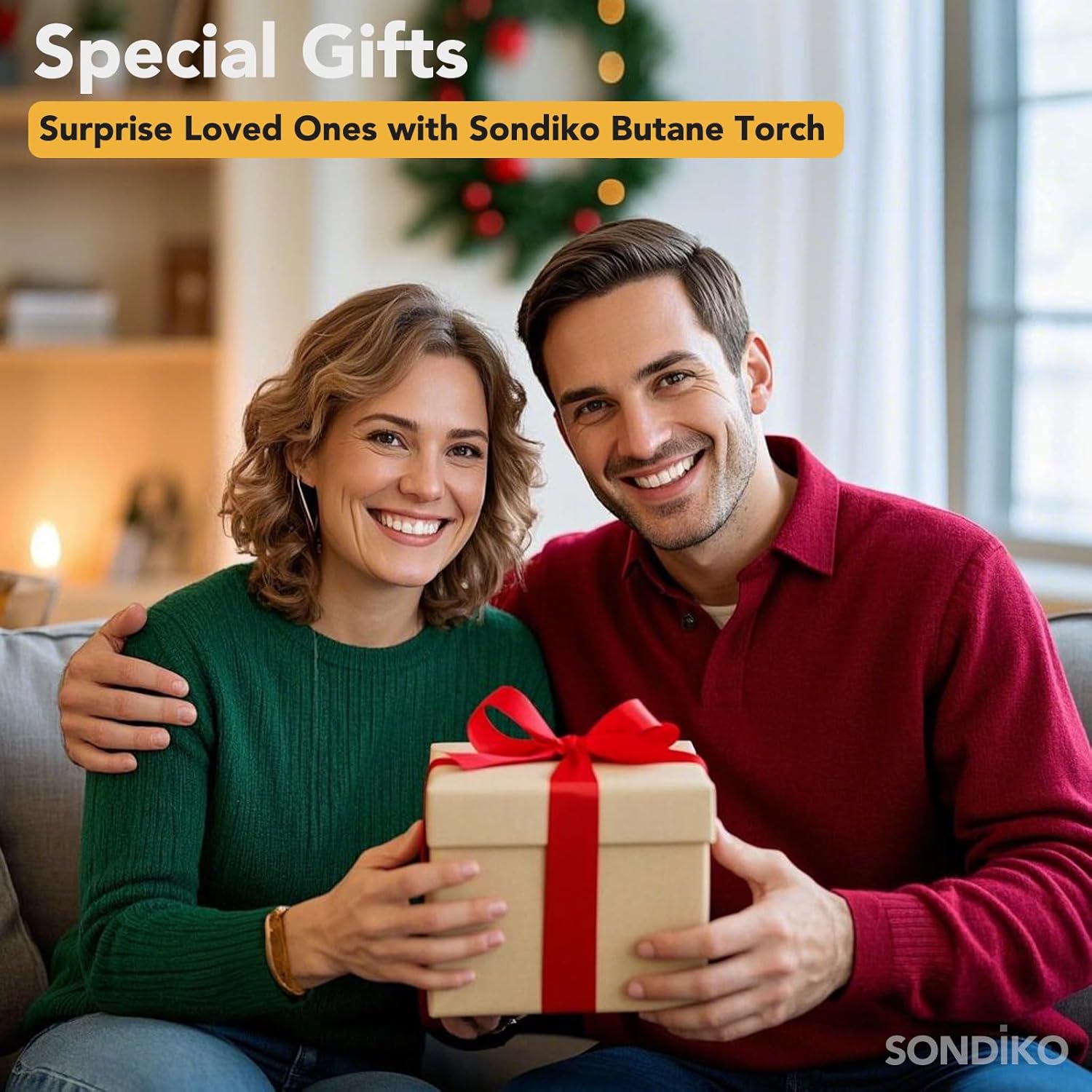 Sondiko - chalumeau cuisine, jauge carburant, flamme réglable, sécurité - S907