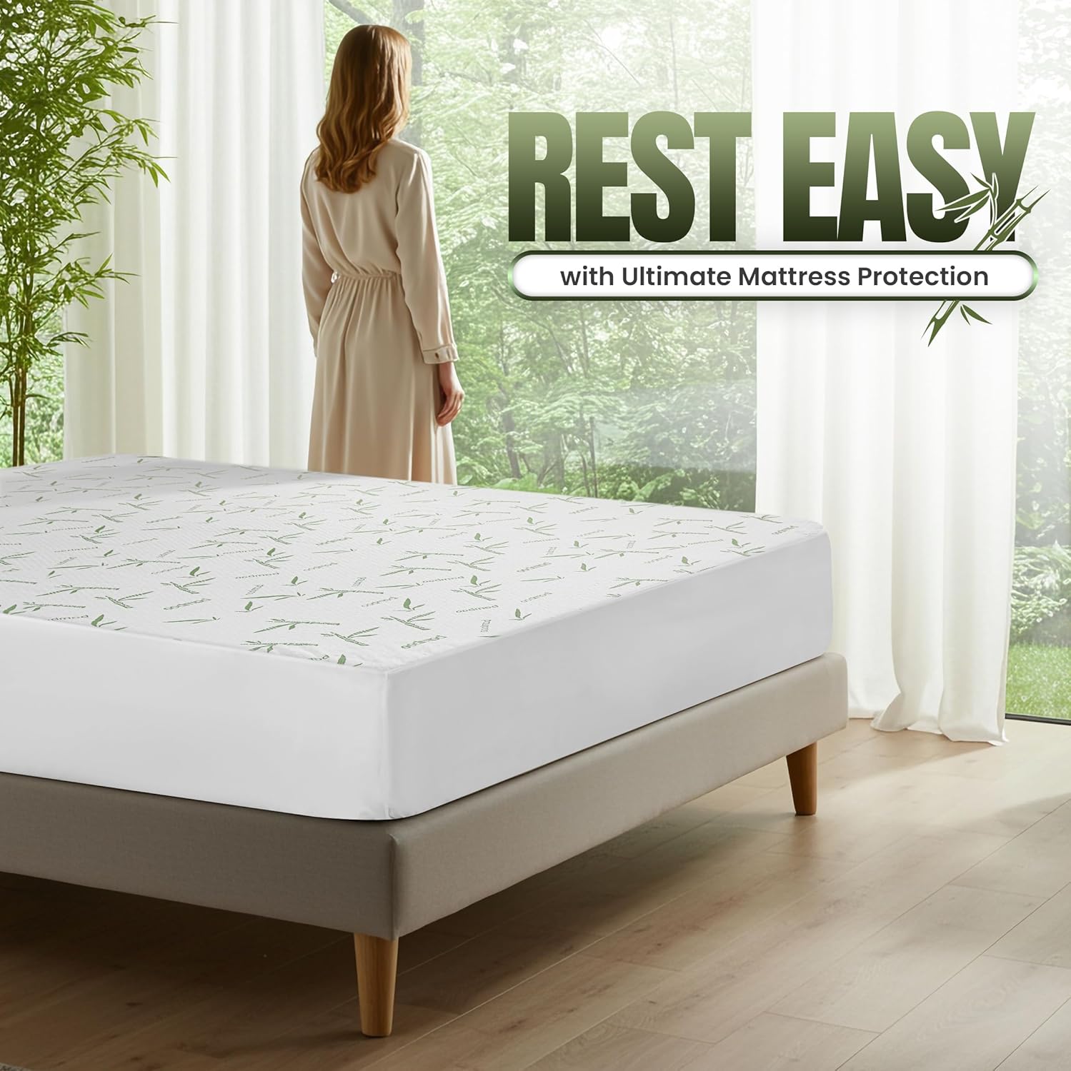 Utopia Bedding - Protège-matelas Premium King - imperméable, Oeko-Tex, viscose, drap housse, respirant