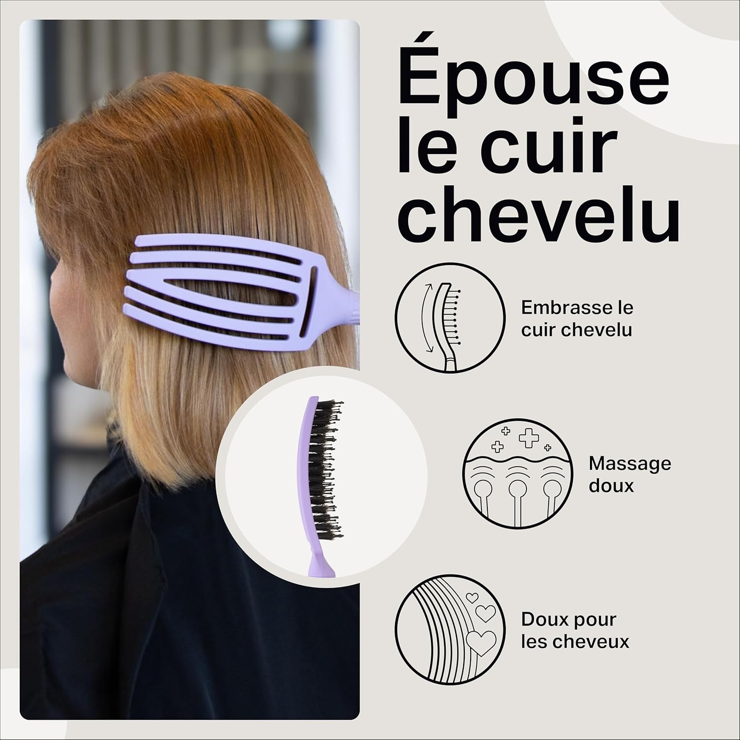 Olivia Garden - Fingerbrush Care Iconic - poils sanglier & nylon - Brushing lissant et brillant