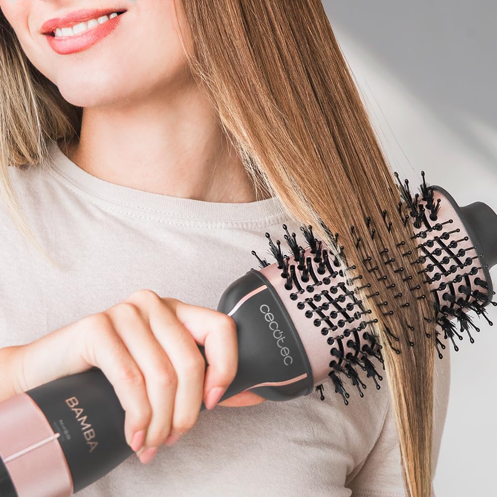 Cecotec - Bamba CeramicCare Single - 1200W - Brosse 2en1, 3 températures, air froid