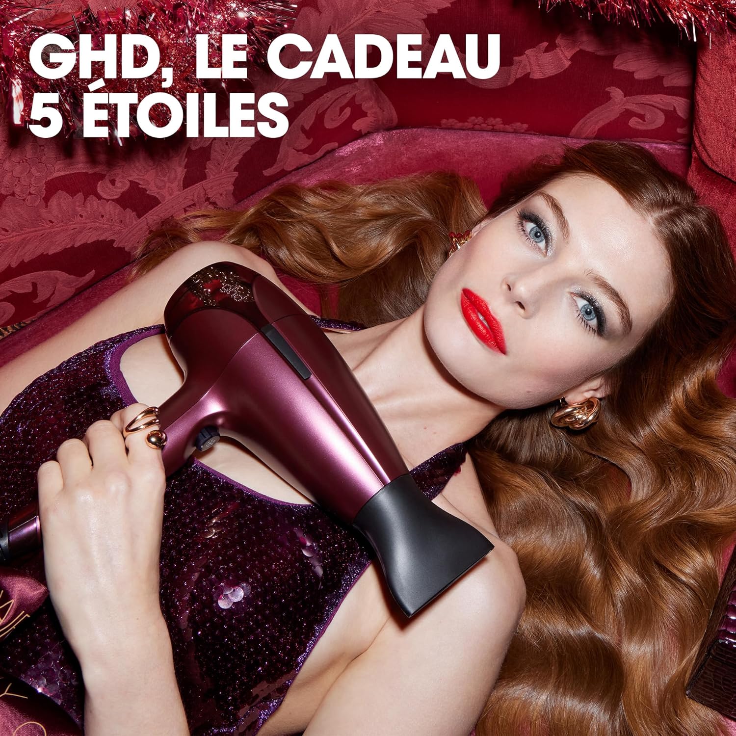 ghd - Helios (Bordeaux) - 2200W - Séchage puissant, sans frisottis, pochette