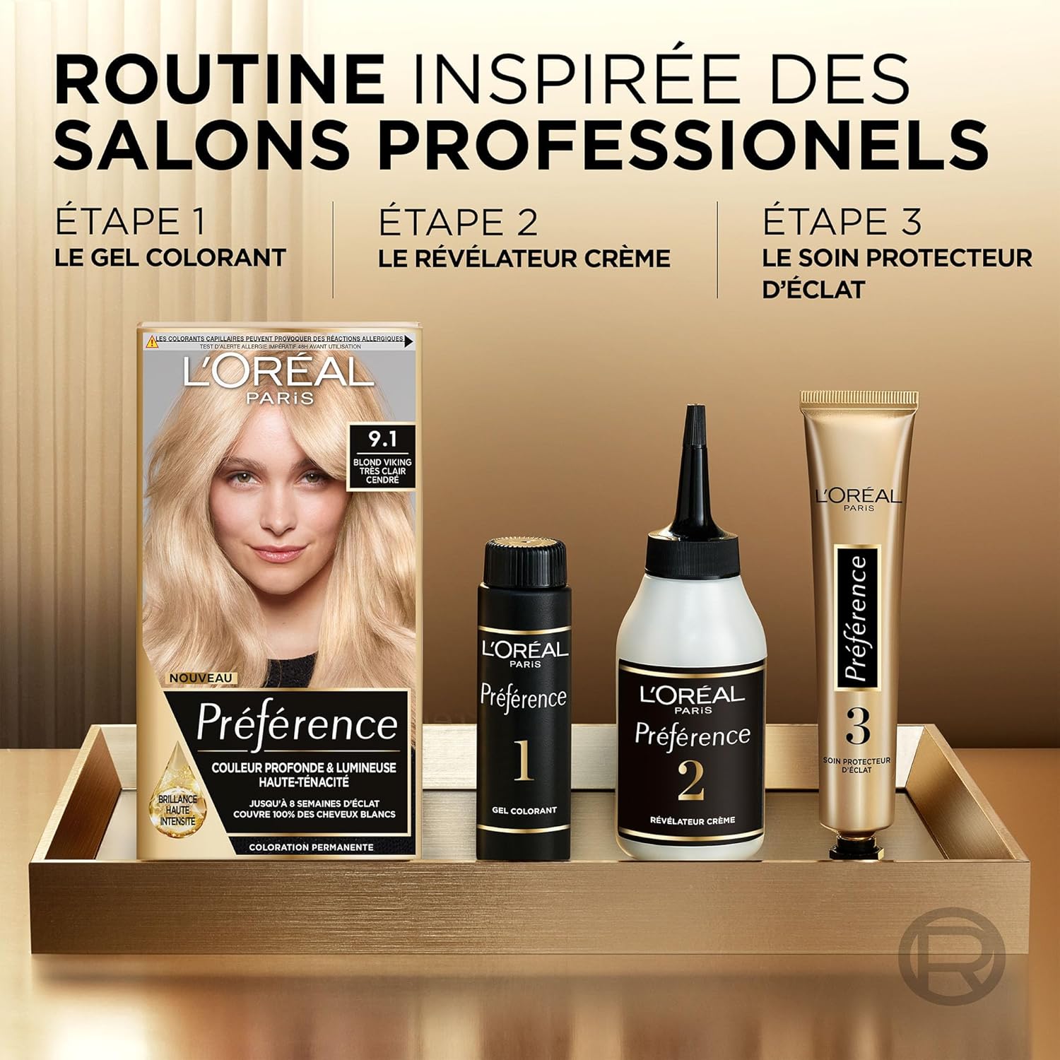 L'Oréal Paris - Préférence Oslo 9.1 - blondeur cendrée - couvrance 100% cheveux blancs