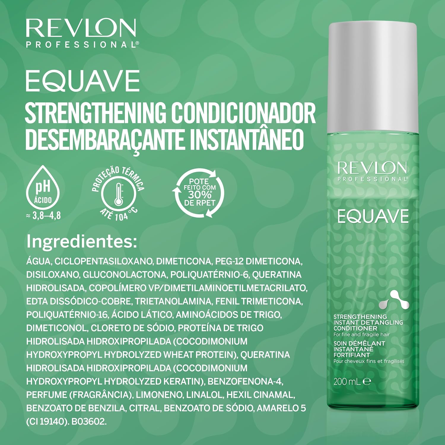 Revlon Professional - Equave Soin Démêlant Bi-Phase 200ml - fortifie et démêle cheveux fragiles