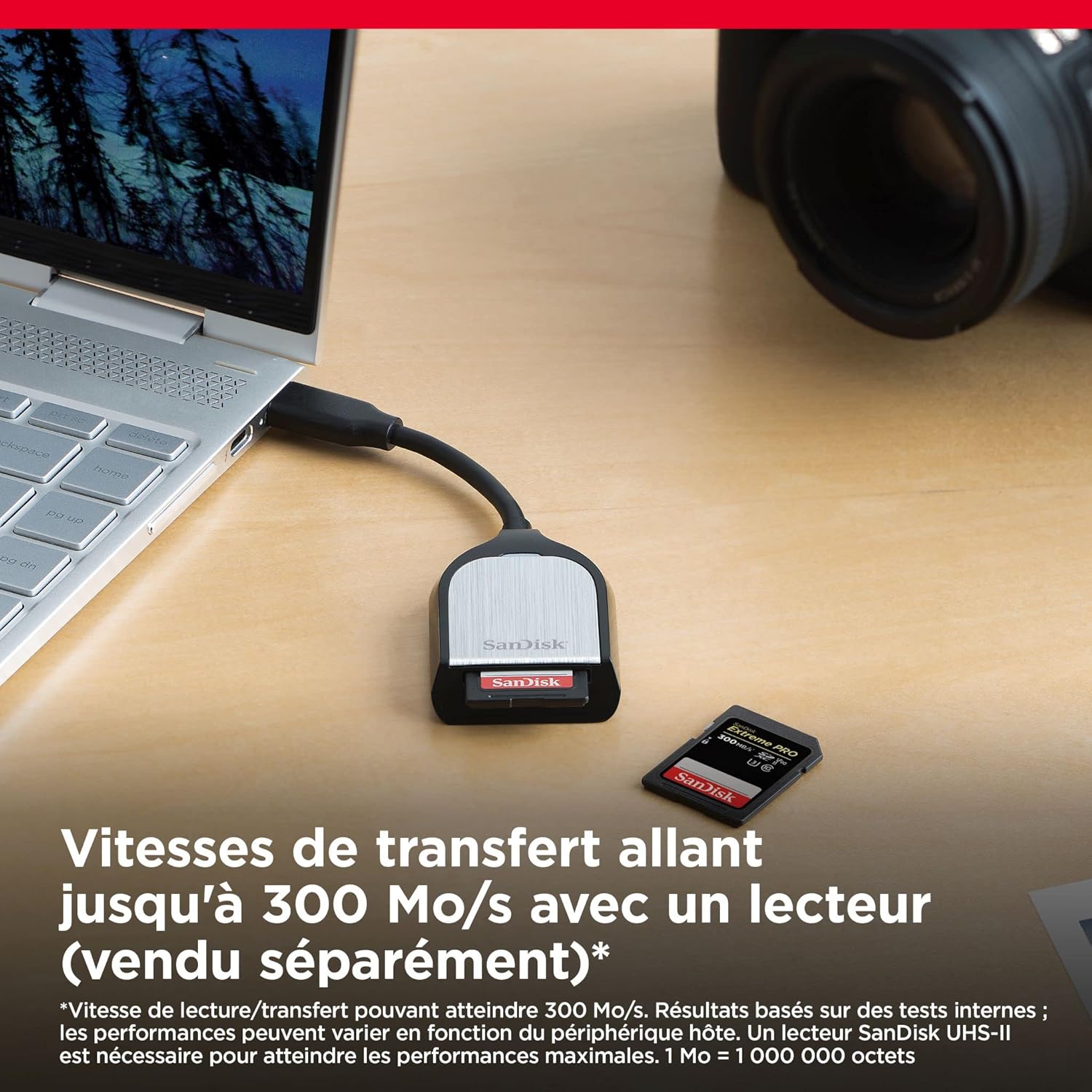 SanDisk - Extreme Pro série - SDXC 256 Go - 300 Mo/s, UHS-II, V90