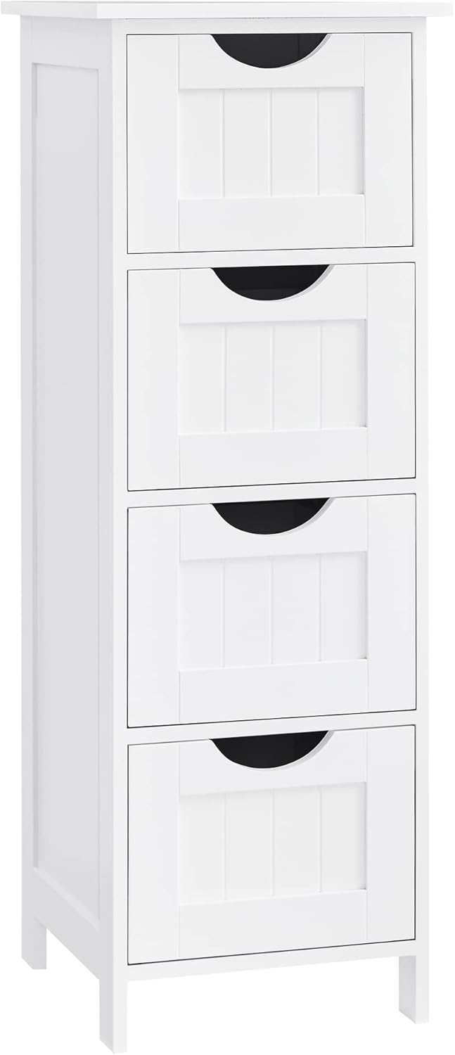 VASAGLE - armoire salle de bain moderne - 30x30x82 cm - 4 tiroirs - LHC40W
