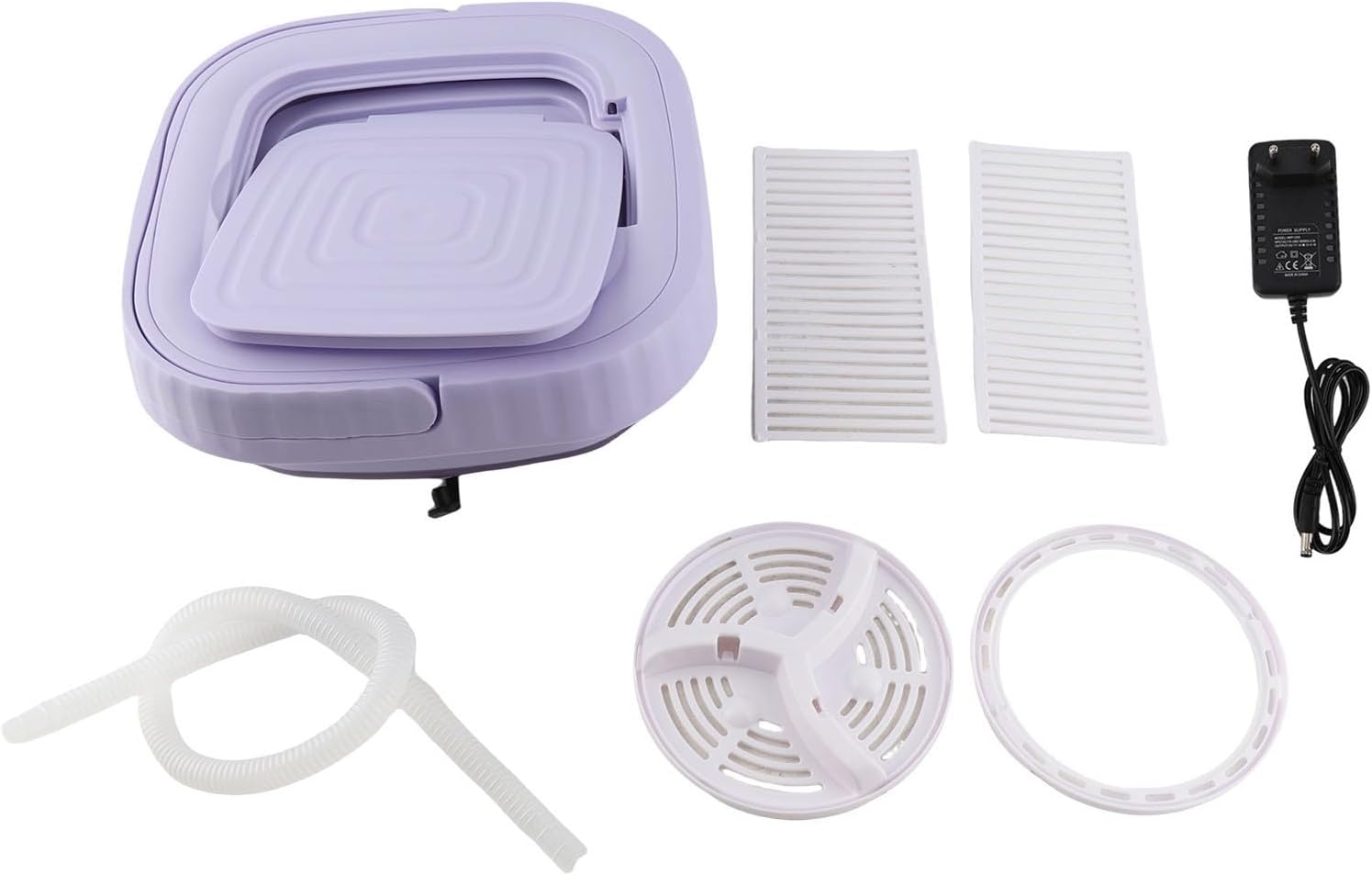 Machine à laver portable pliable - 11L - mini lave-linge compact, tuyau de vidange, prise UE