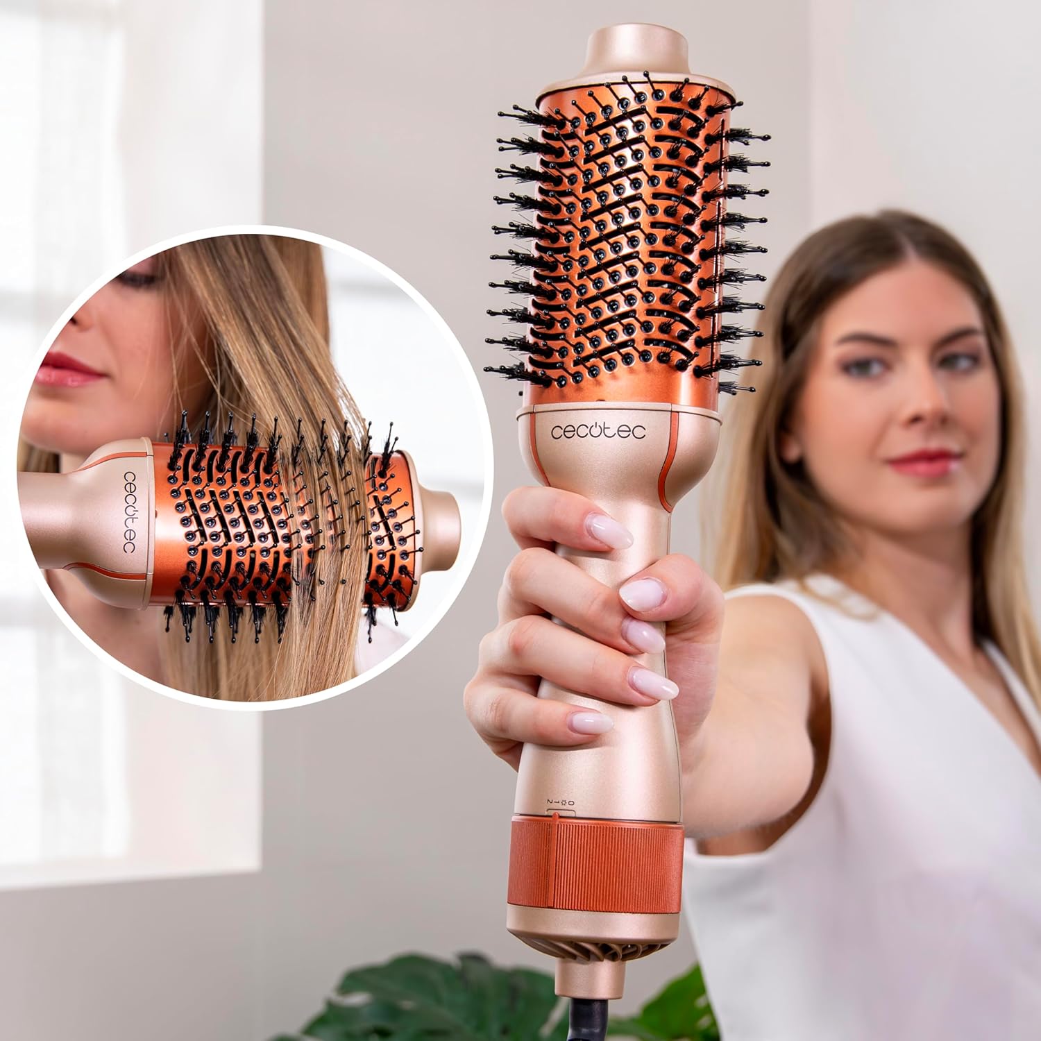 Cecotec - Brosse à Air CeramicCare - 1200W - sèche, lisse, volume, kératine