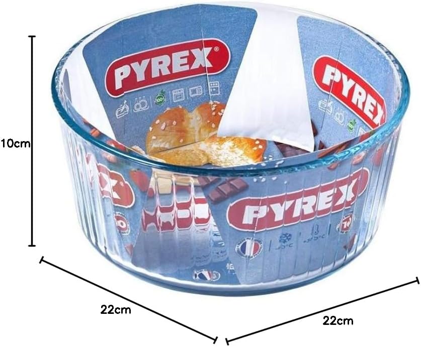 Pyrex - Bake & Enjoy moule à soufflé verre 21cm - résistant four
