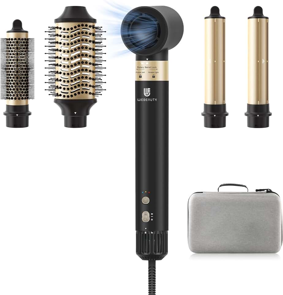 webeauty - 6 en 1 hairstyler - sèche cheveux pro, 110000TR/MIN, ions négatifs
