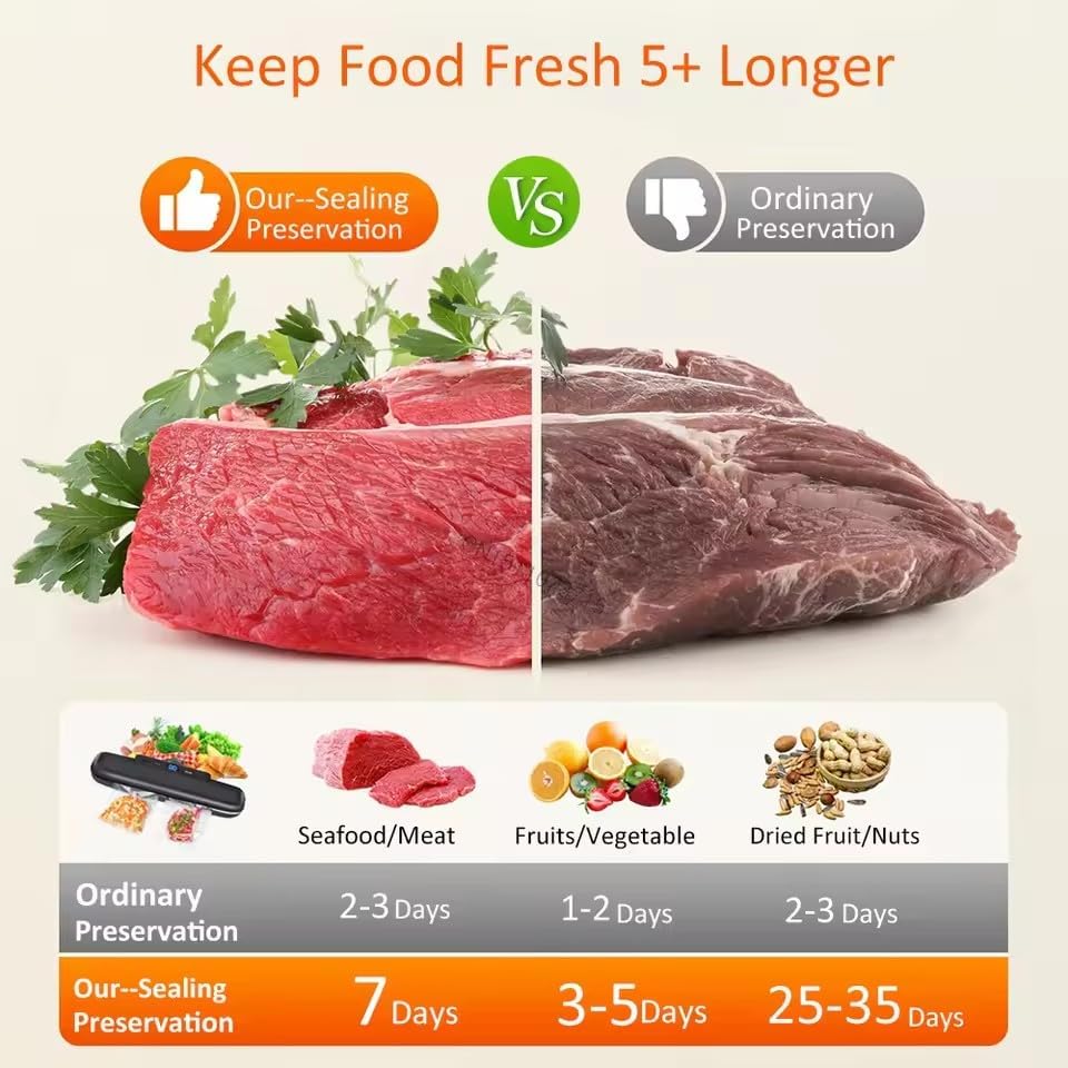 Machine à emballer sous vide - compacte - One Touch, aliments secs/humides, noire