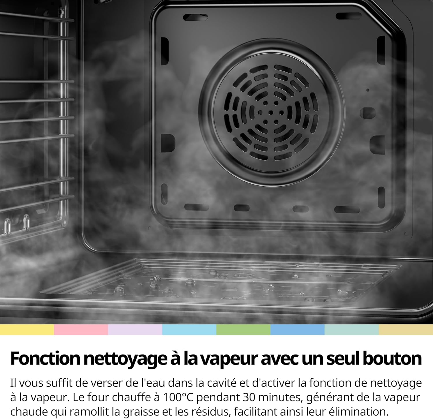 COMFEE - Four Encastrable Multifonction - 60cm - chaleur tournante, affichage digital