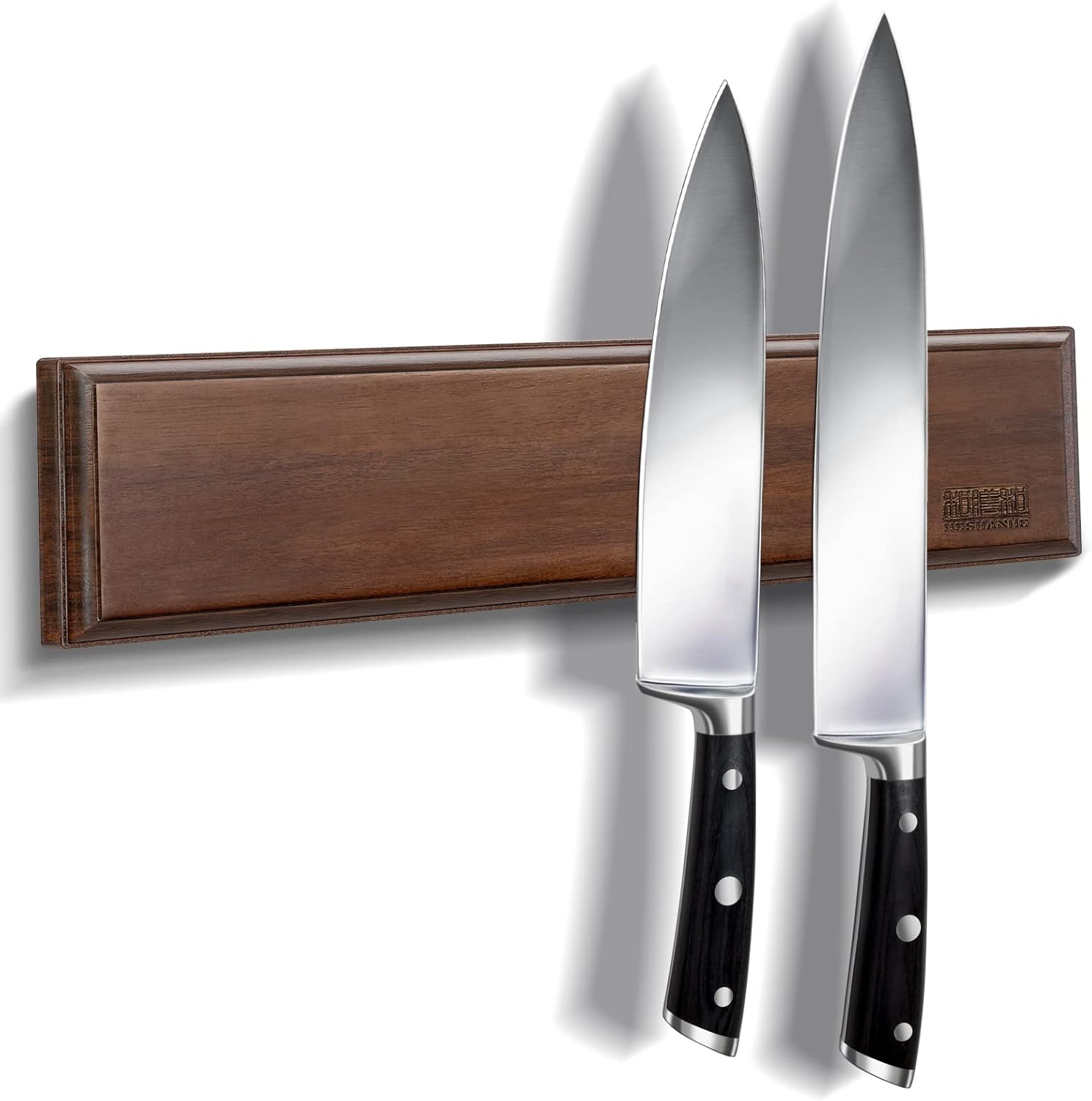 HOSHANHO - Porte-couteaux magnétique bois - 40cm - aimant puissant