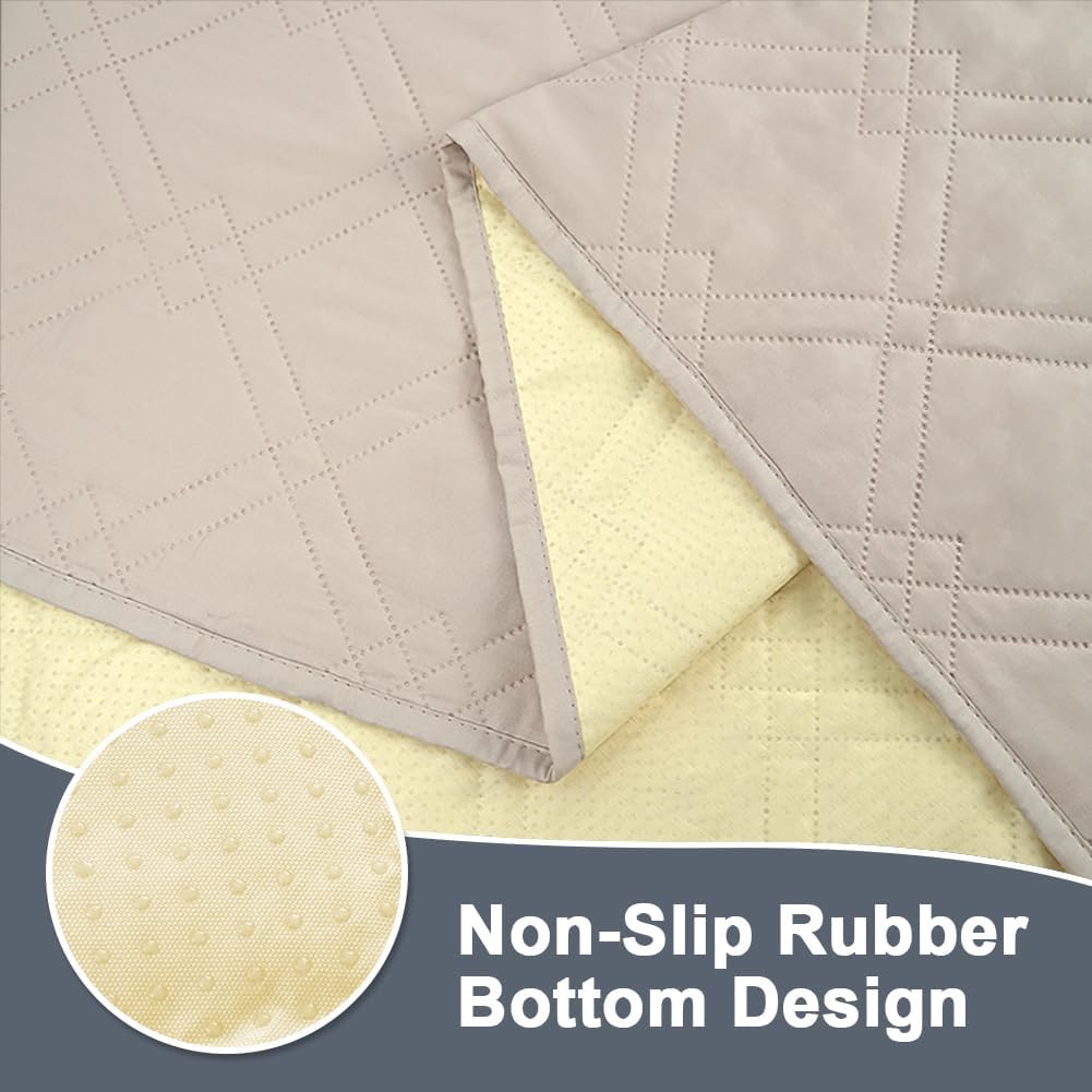 DUJUIKE - housse canapé imperméable antidérapante 173-208cm crème