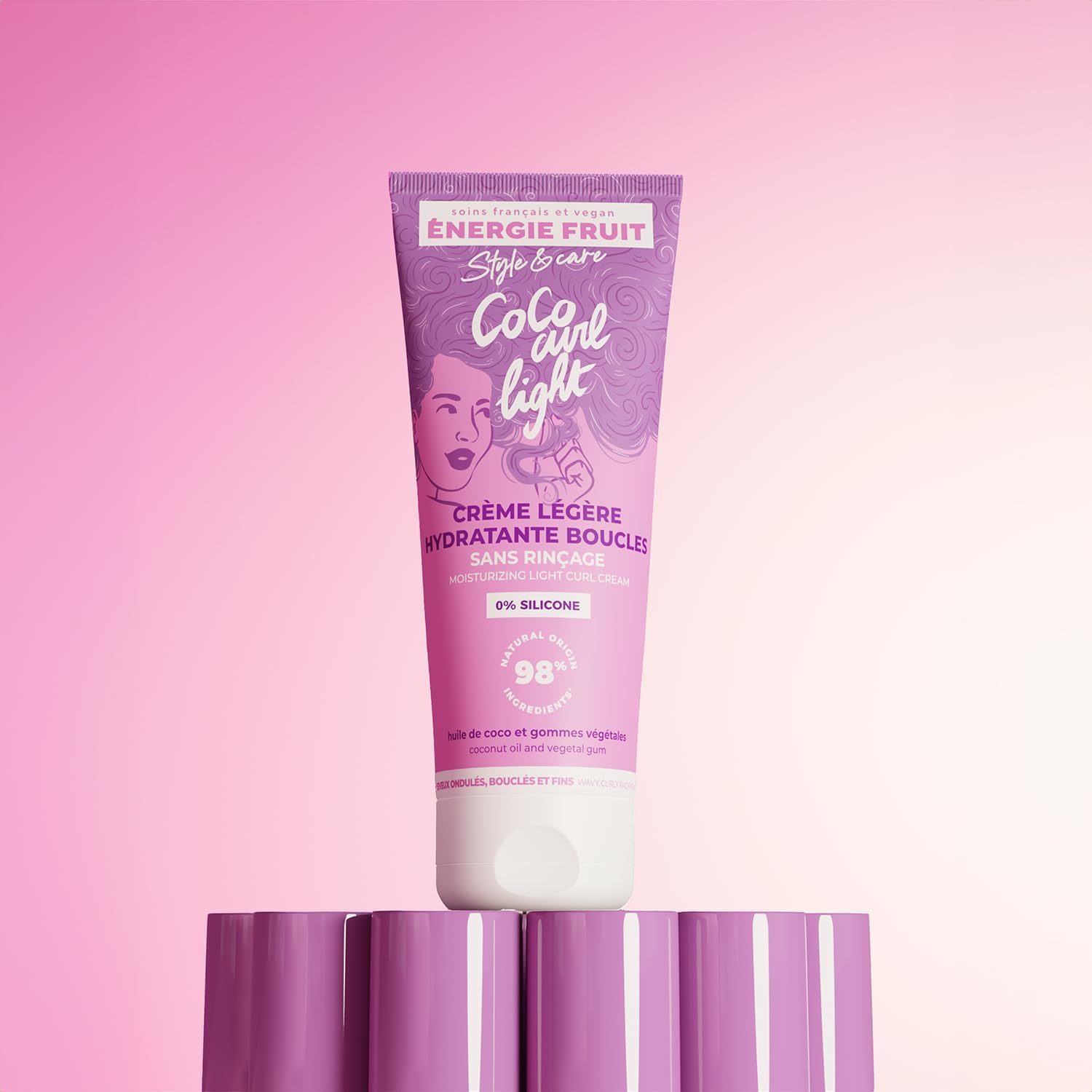 Energie Fruit - Crème Coiffante 200ML - hydratation, boucles, anti-frisottis, 98% naturel