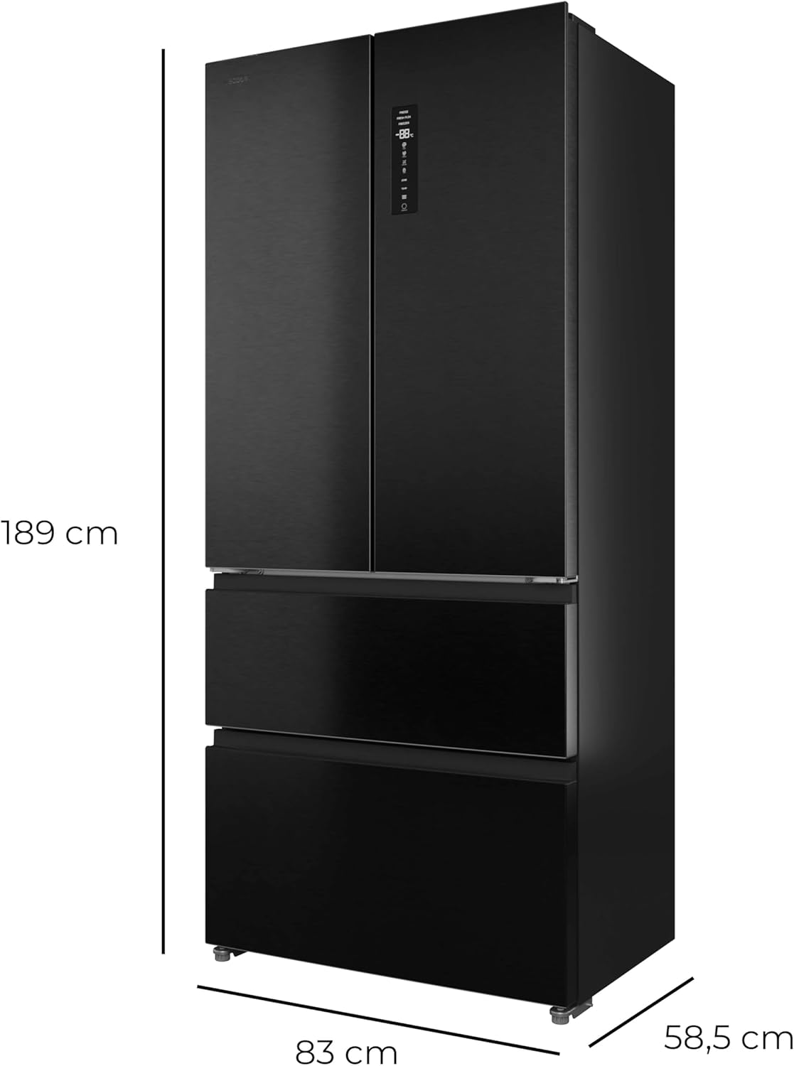 Cecotec - Bolero CoolMarket F2D - 189x83 cm - 458L, No Frost, Inverter, MetalFlexCooling, F2D458SBI