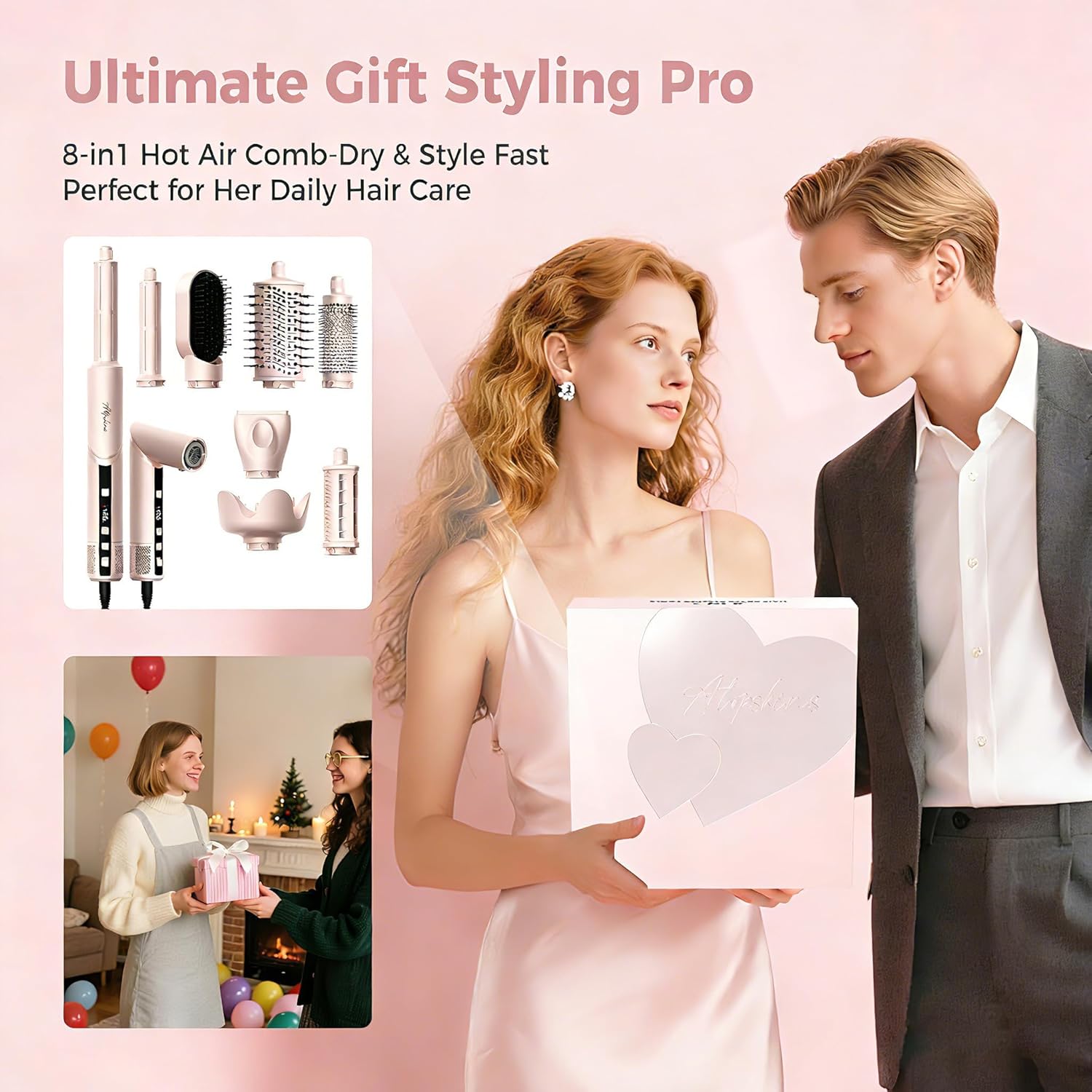 Atopskins - Air Styler 8 en 1, 1400W, 110000 U/Min, sèche-cheveux multifonction