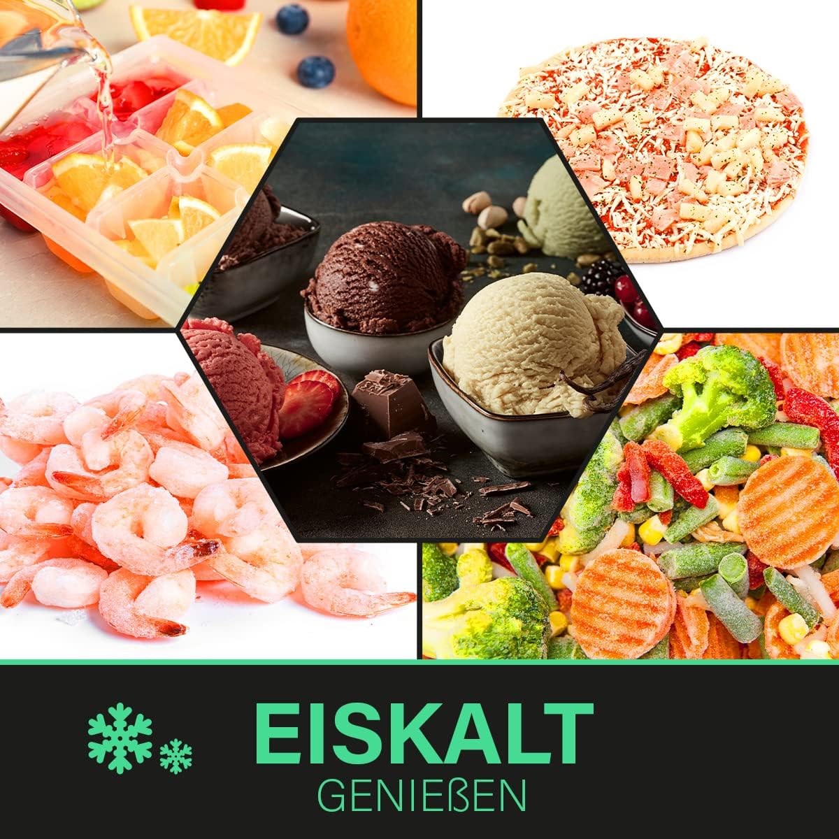 Bomann - congélateur GS 7340 - 168L, 4 tiroirs, inox, commande réglable - GS7340