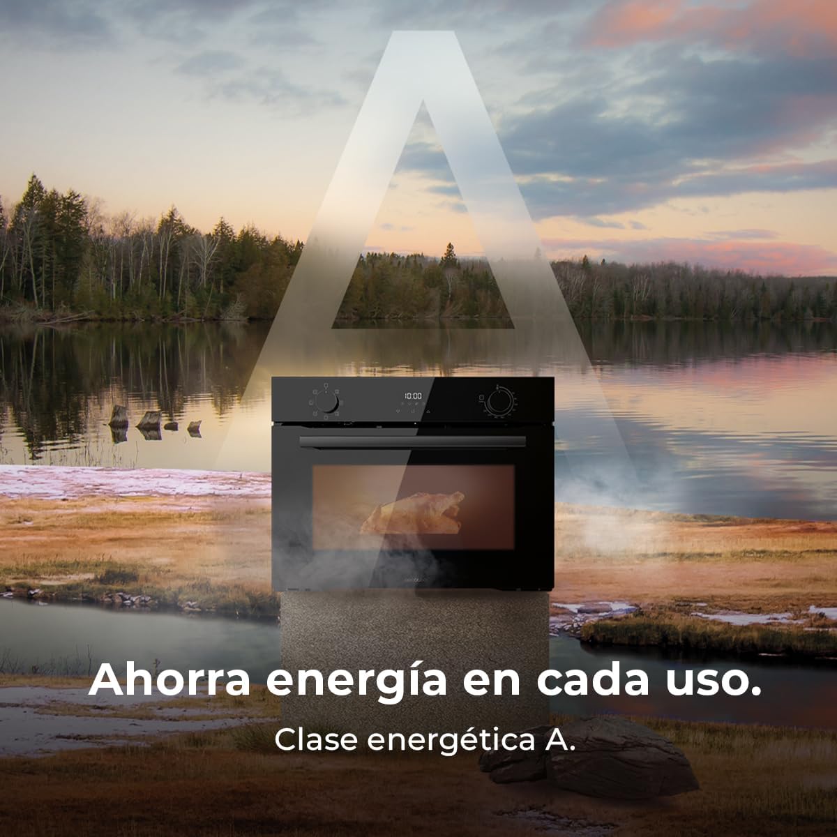 Cecotec - Four encastrable Bolero série Hexa, 53L, 2600W, 7 fonctions, nettoyage facile, M224500