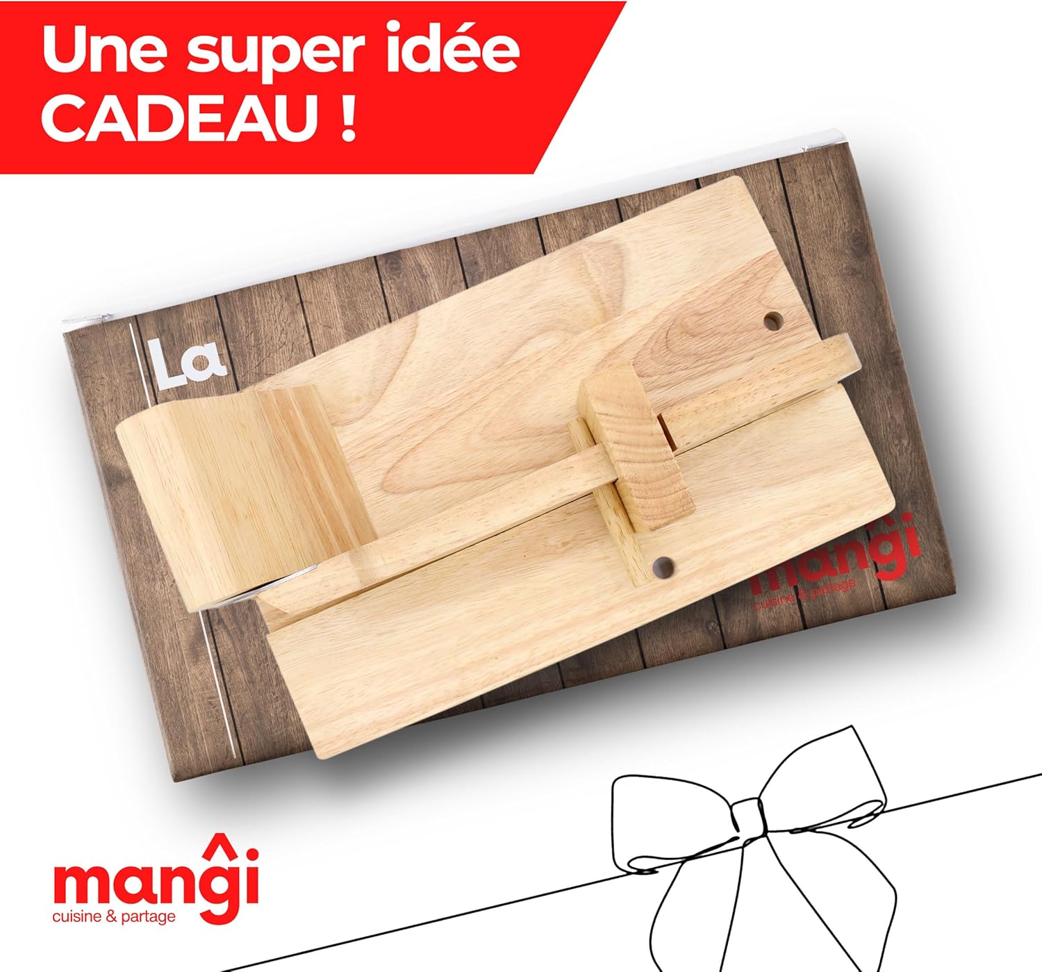 Mangi - trancheuse à saucisson bois éco-responsable - apéro