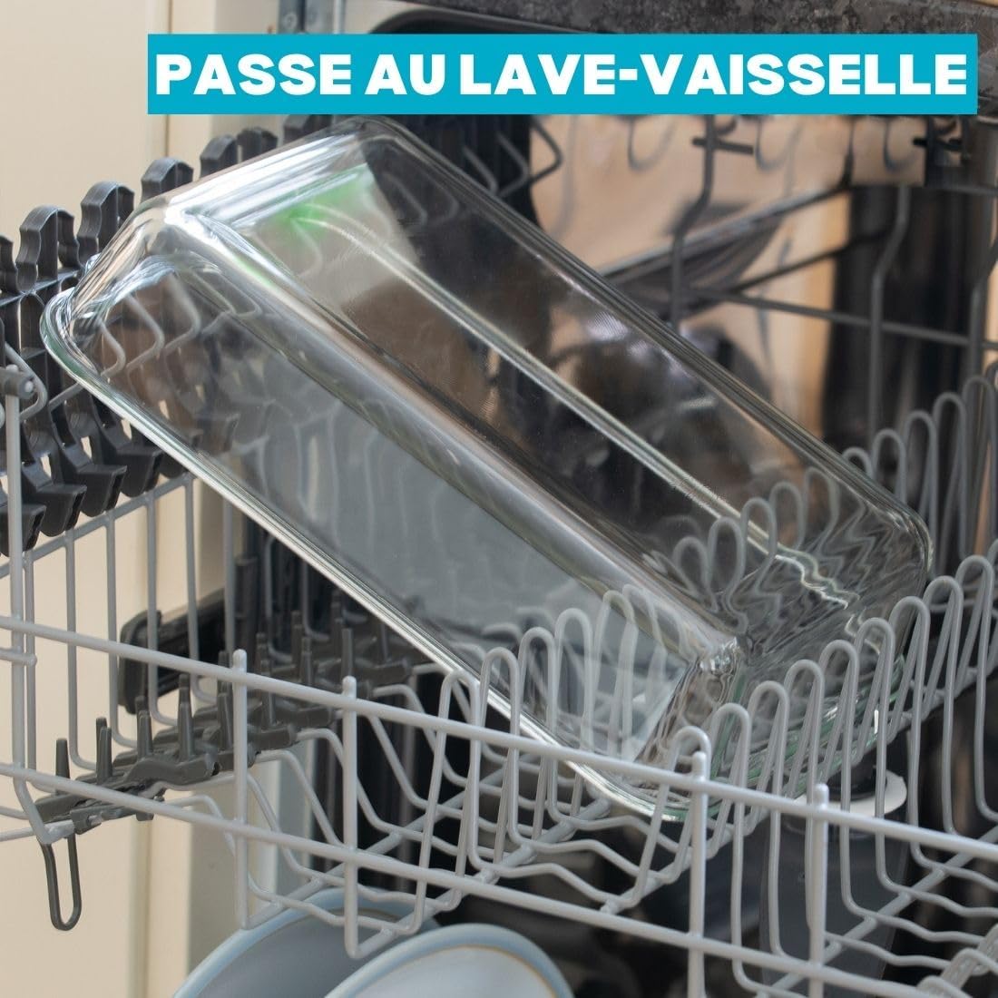 Igluu - Plat à lasagnes verre borosilicate 2,2L - lot de 2, hermétique, compatible four et micro-ondes