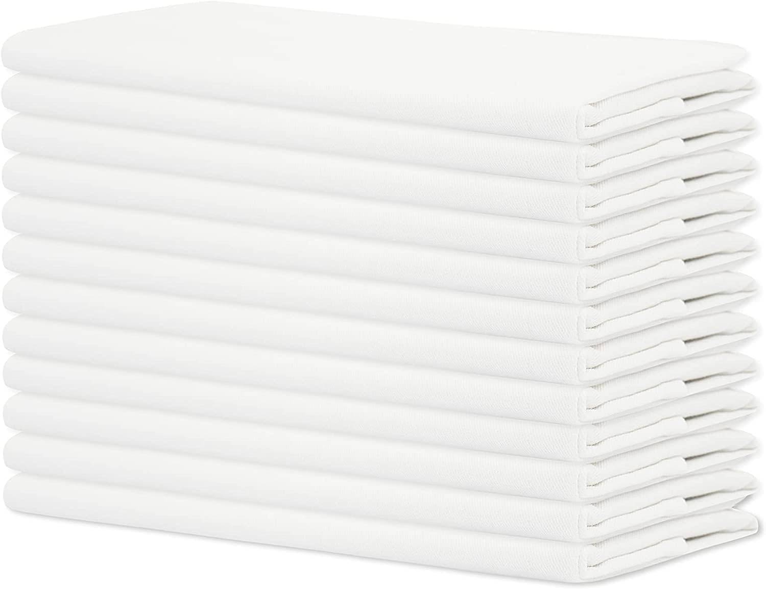 Sweet Needle - Serviettes de Table Cotton Oversize 45x45cm - Lot de 12, tissu épais, coins arrondis