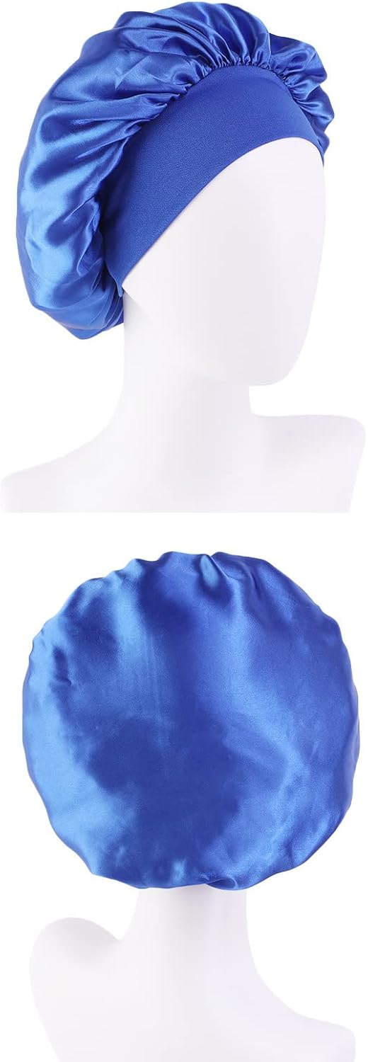 Bonnet de nuit satin femme - 2 pièces - protection cheveux - soyeux