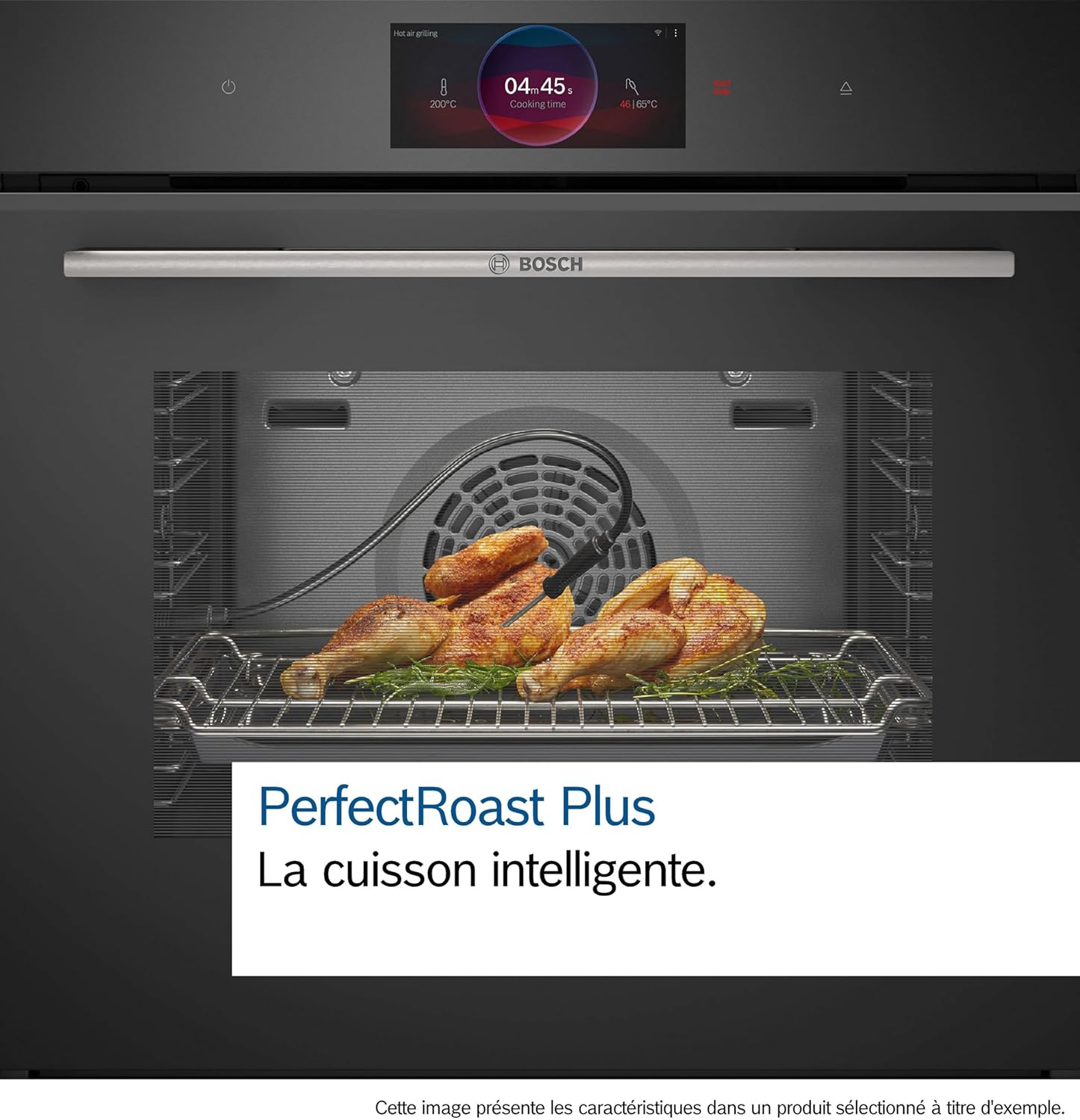 Bosch - Four encastrable Série 8 - noir - multifonction, grande capacité, HRG7764B1