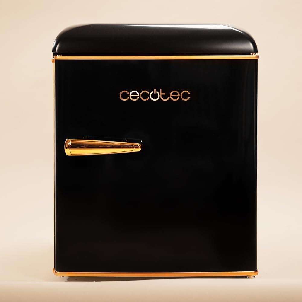 Cecotec - Bolero CoolMarket TT Origin - 55x44,7cm - mini frigo, classe E, bac à glace, poignée chromée