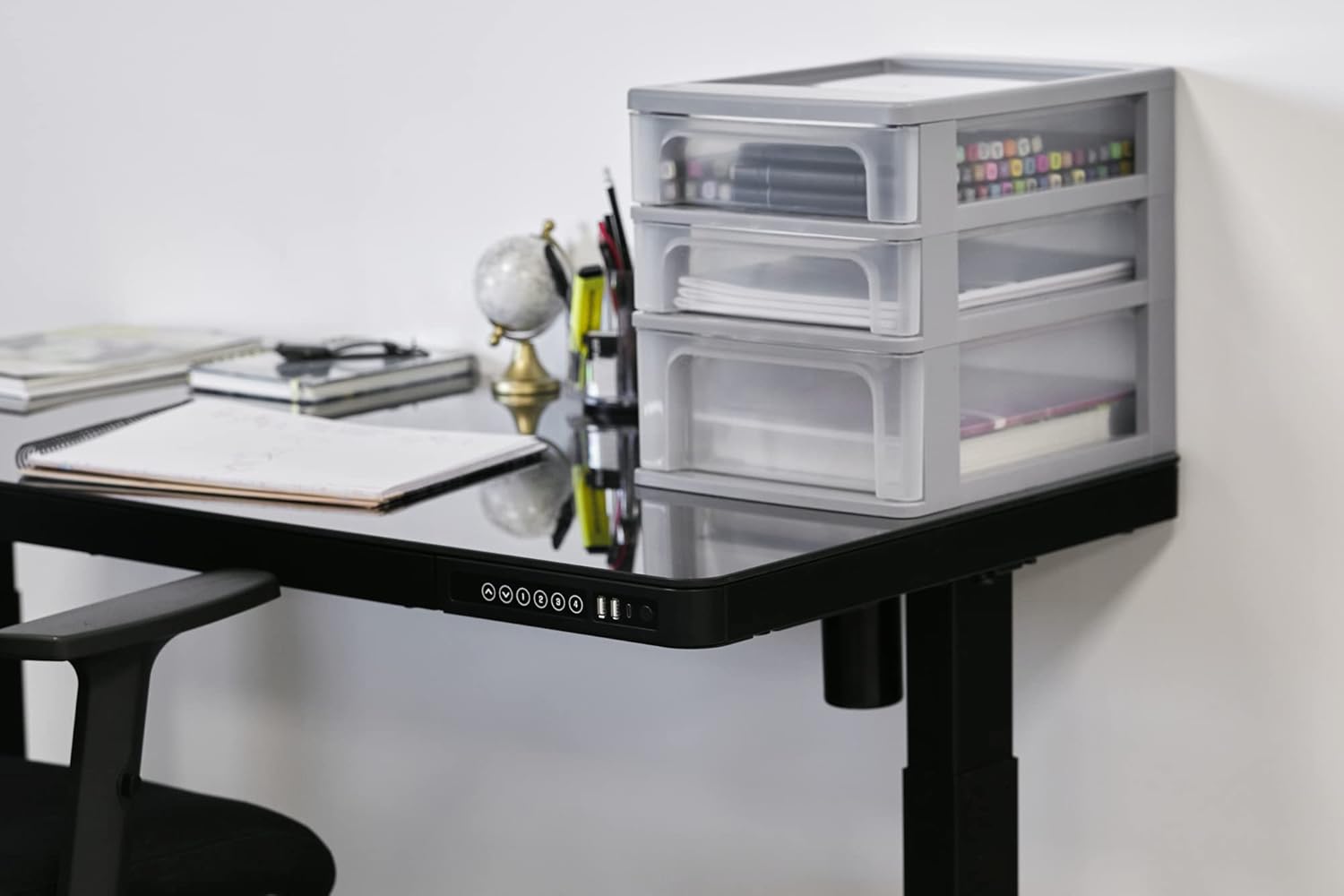 Iris Ohyama - OCH série - 3 tiroirs A4 - plastique gris, sans BPA, OCH-2021