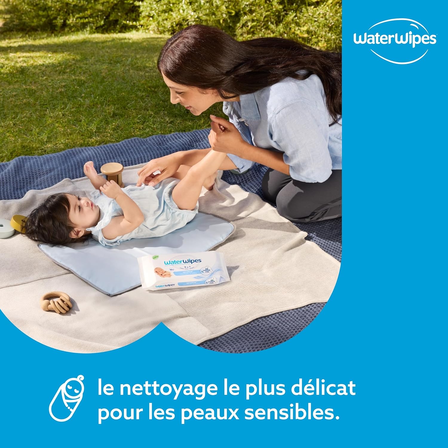WaterWipes - Sensitive+ Newborn - 1080 lingettes - 99,9% eau, hypoallergénique