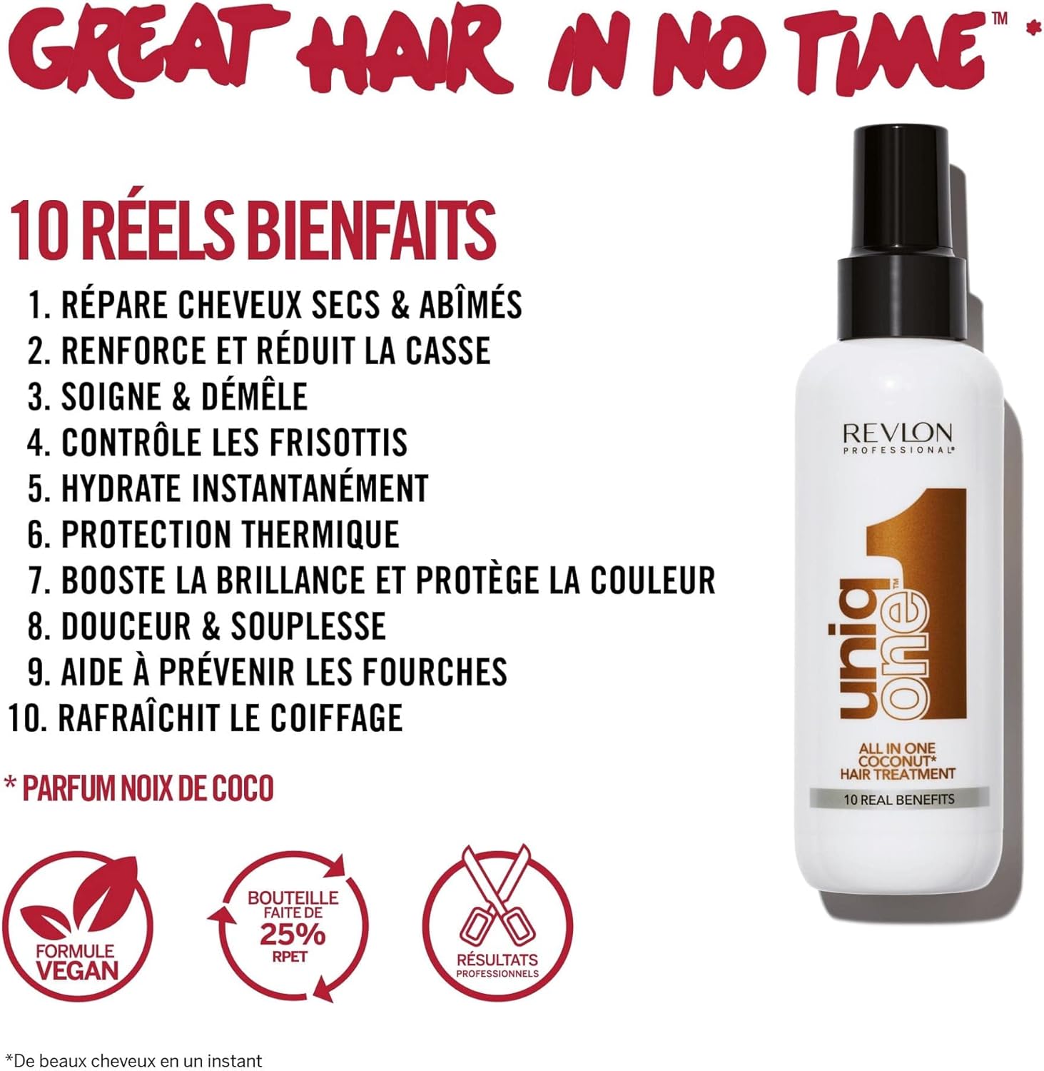 Revlon - UniqOne masque spray 150ml - soin vegan nourrissant réparateur