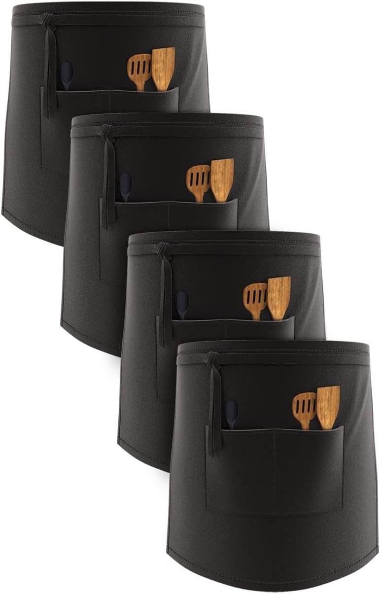 LEFUNDA - Tablier cuisine réglable, 3 poches, étanche, pour homme/femme