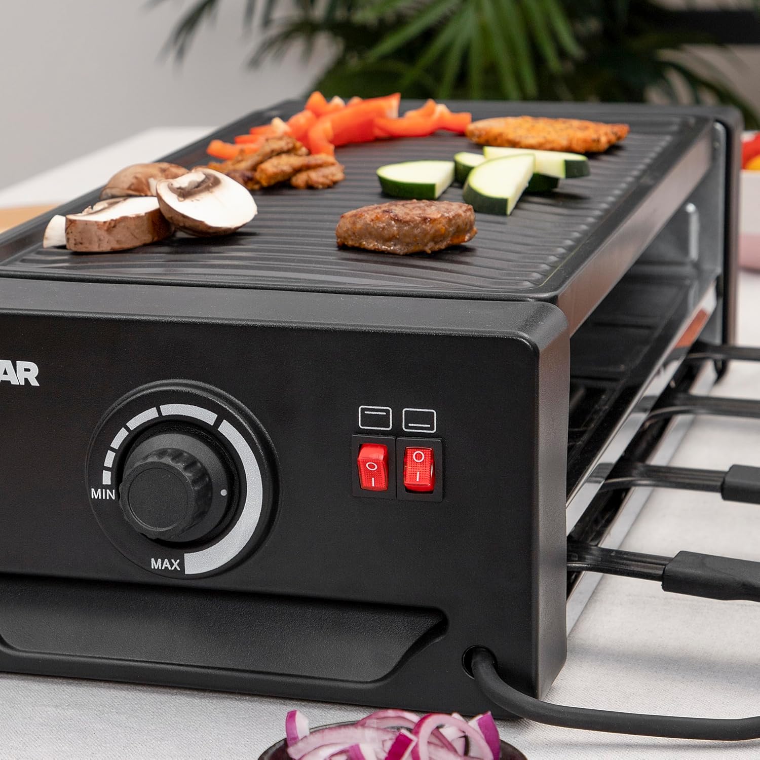 Tristar - appareil à raclette 8 personnes - multifonction - thermostat réglable - nettoyage facile - 1300 W - RA-2736