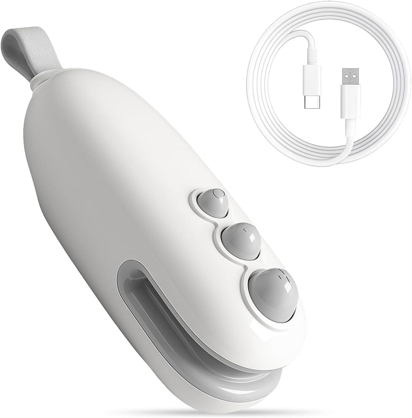 Mini scelleur de sacs portatif 2-en-1, plastique ABS, USB, magnétique