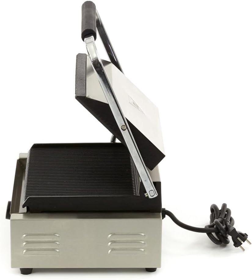 Maxima - Gril de contact rainuré simple - 33,5 cm - plaque de cuisson pro