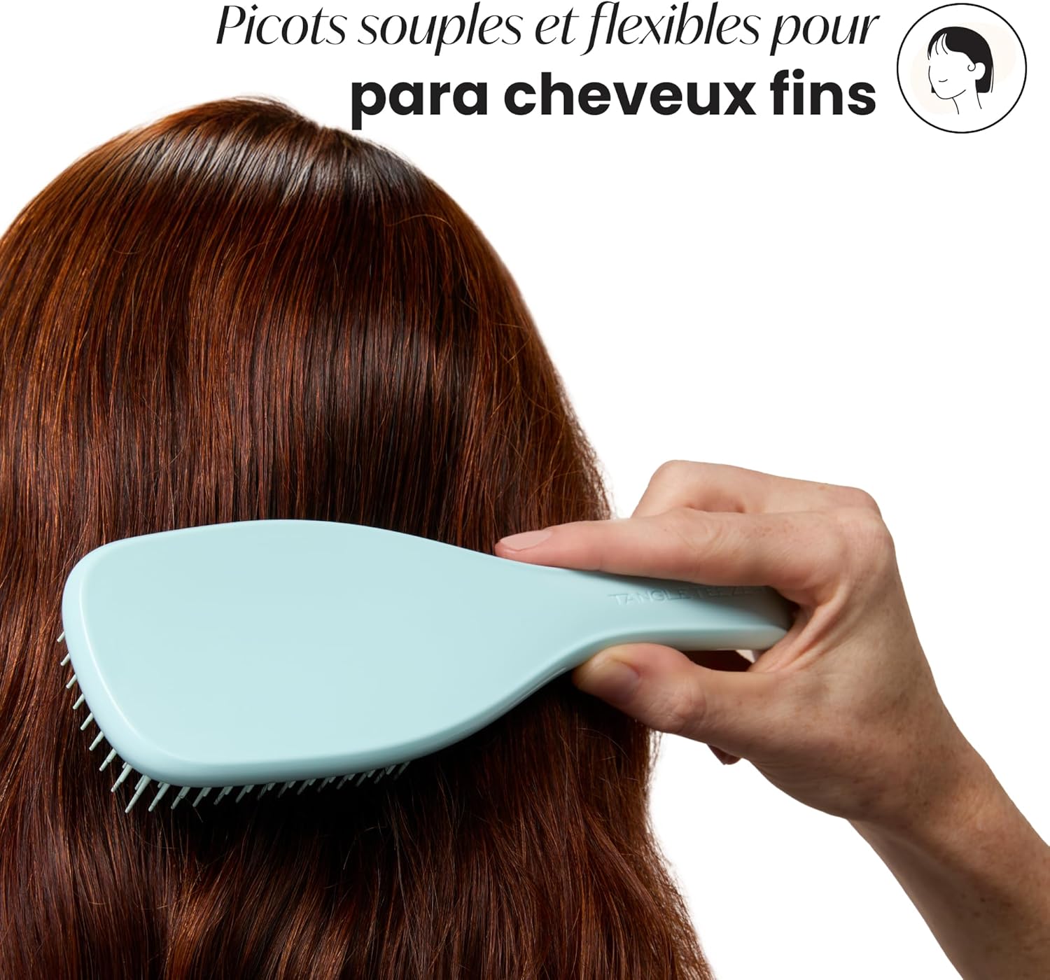 Tangle Teezer - Ultimate Detangler - Brosse cheveux fins, picots souples, anti-casse, Bleu Glacé