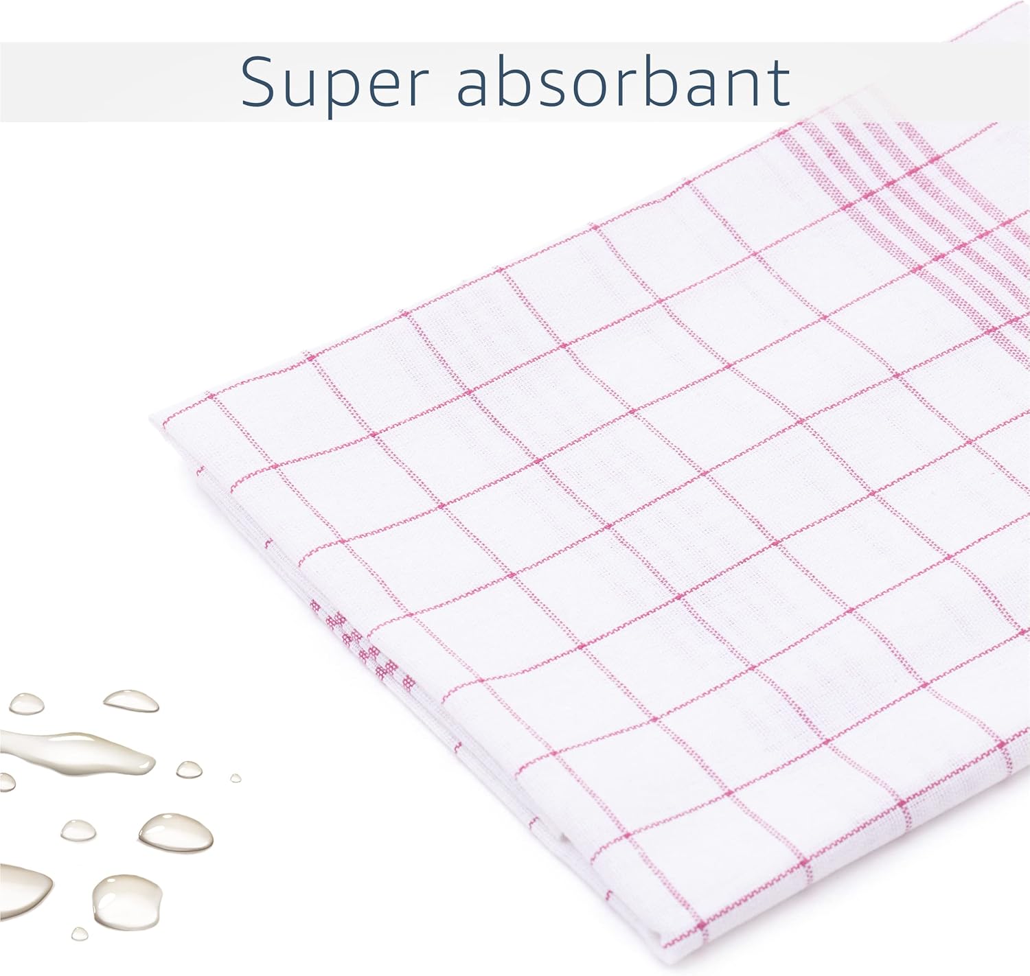 Amago - torchons (lot de 10), 50x70cm - rouge, coton absorbant