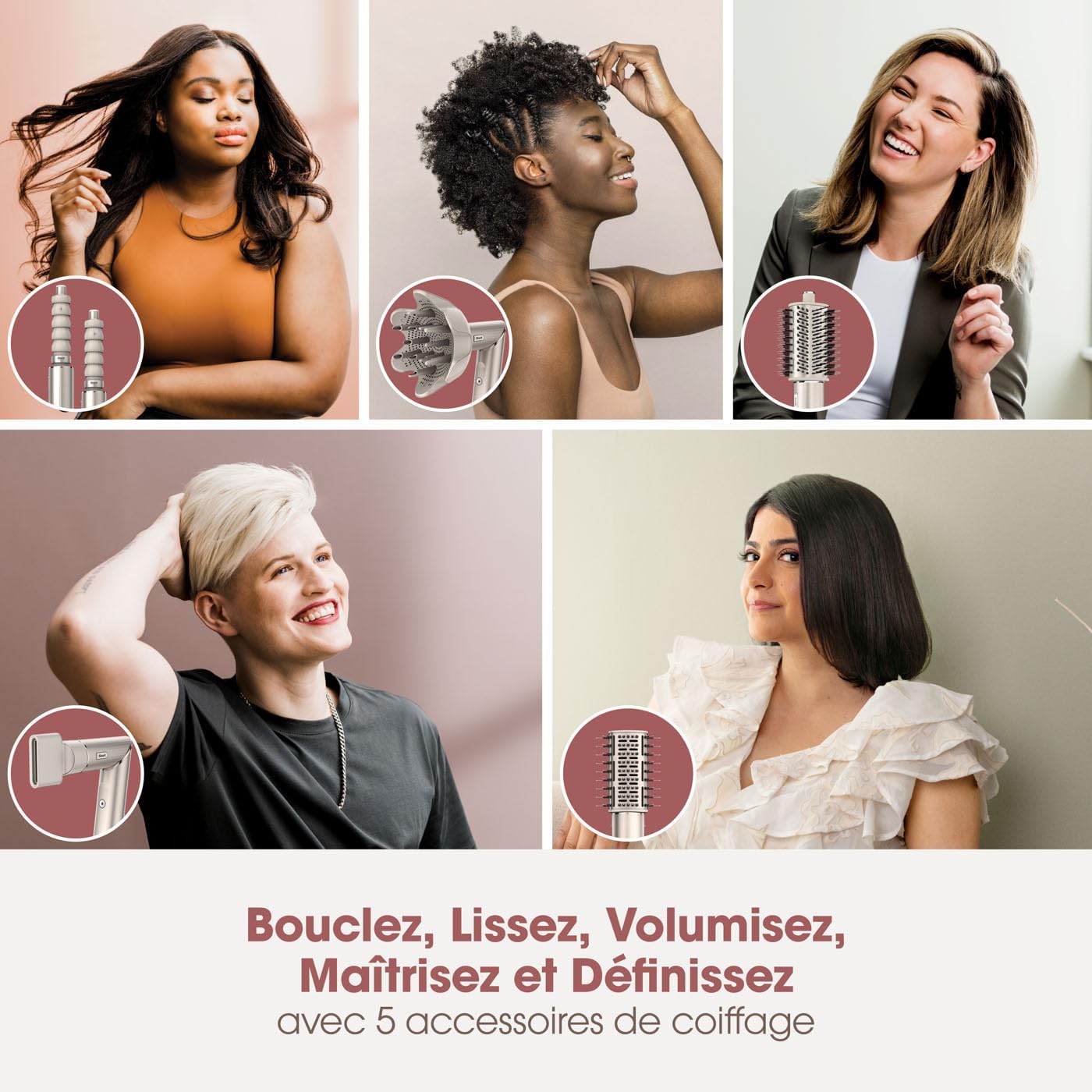 Shark - Styler à air chaud multi-styles - coiffage sans chaleur, brosses, boucleurs, concentrateur, tous cheveux