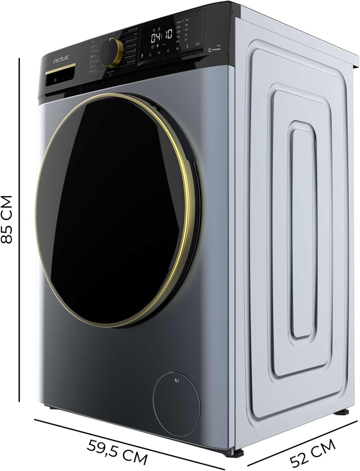 Cecotec - Bolero DressCode 8610 - 8 kg, 1400 rpm, frontal, vapeur, Inverter, 15 programmes - 8610