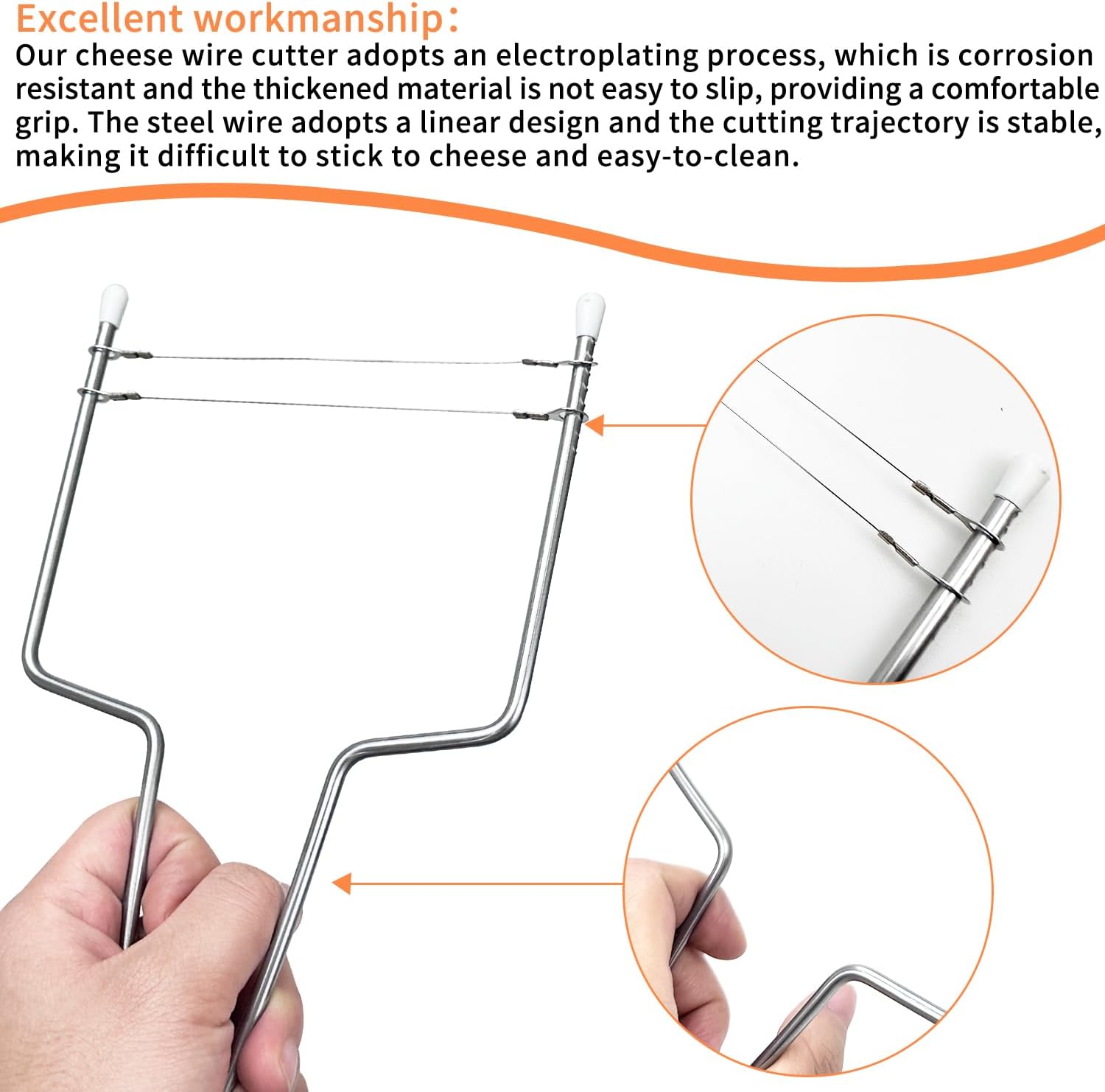Coupe-fromages en inox - lot de 2 - lames fines et robustes