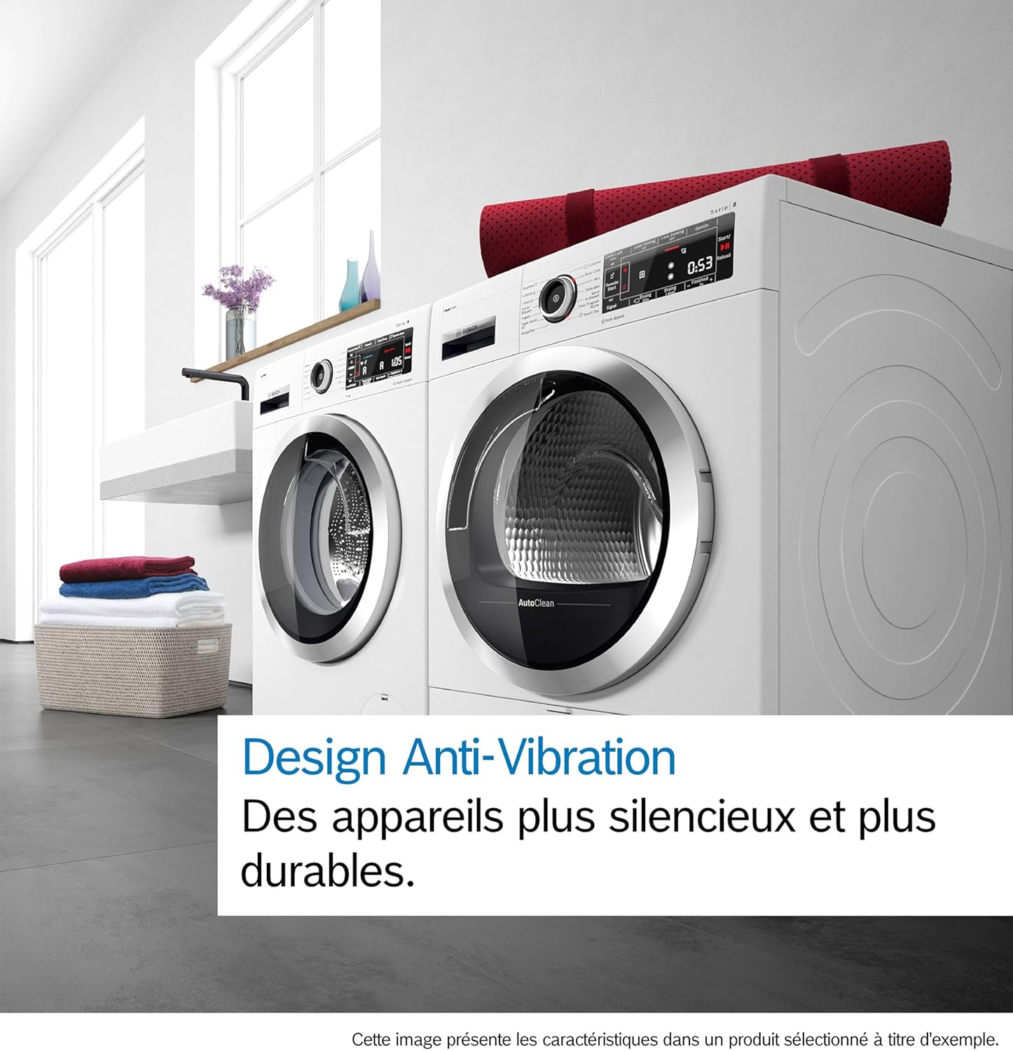 Bosch - Serie 6 - 8 kg, pompe à chaleur, blanc, sèche-linge - WQG133DTFR