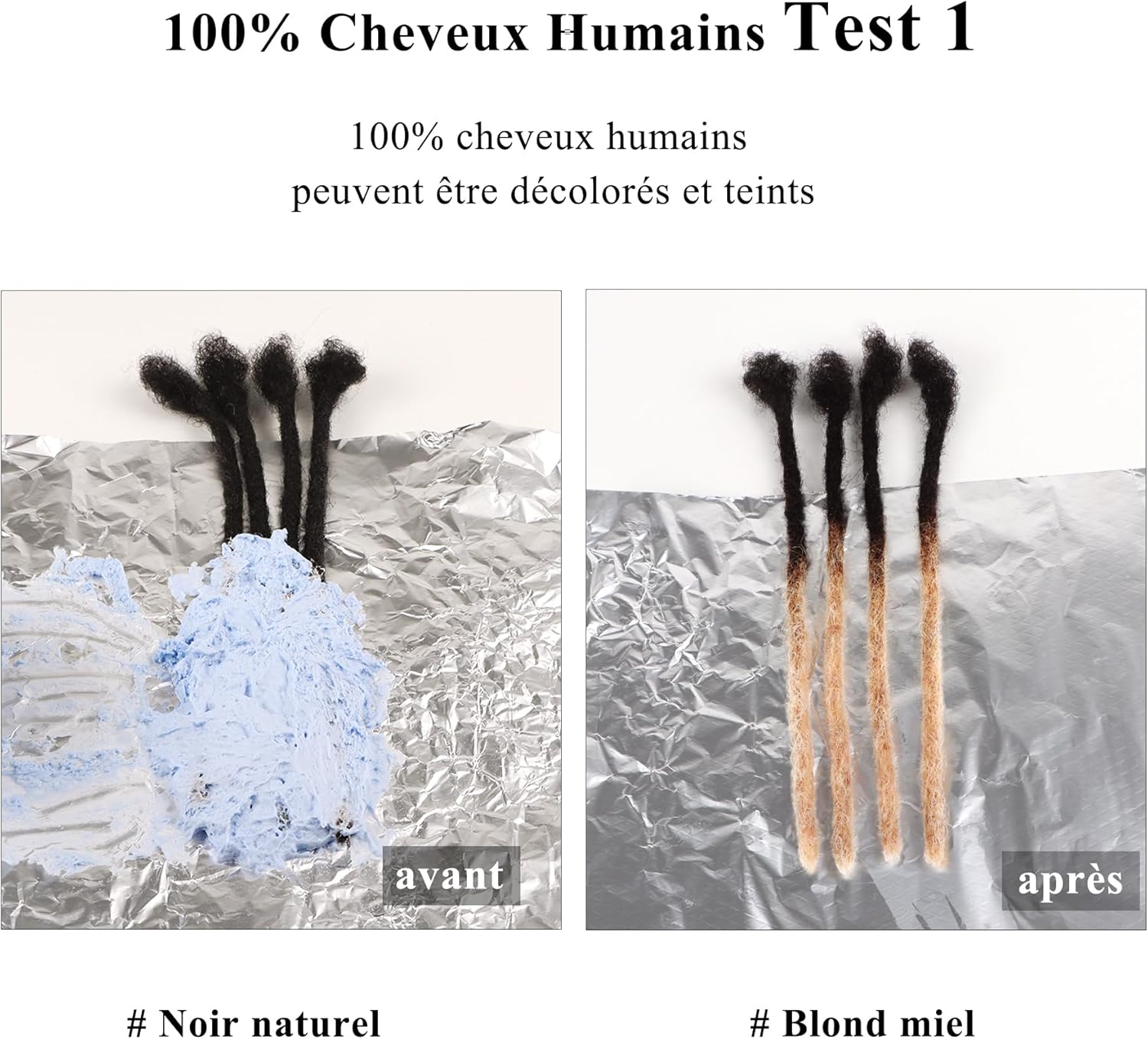 Extension cheveux naturel afro kinky, 8 pouces, noir naturel, 1 OZ/Pack