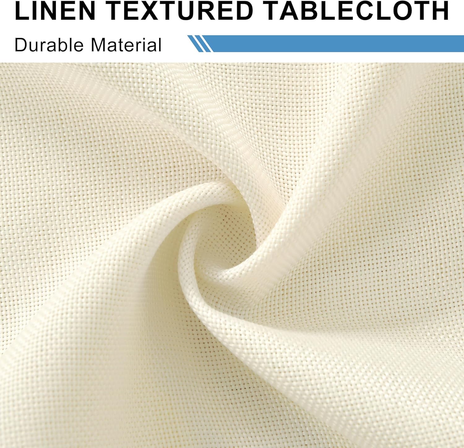 DWCN - Nappe aspect lin 135x300cm - antitache, imperméable, lavable