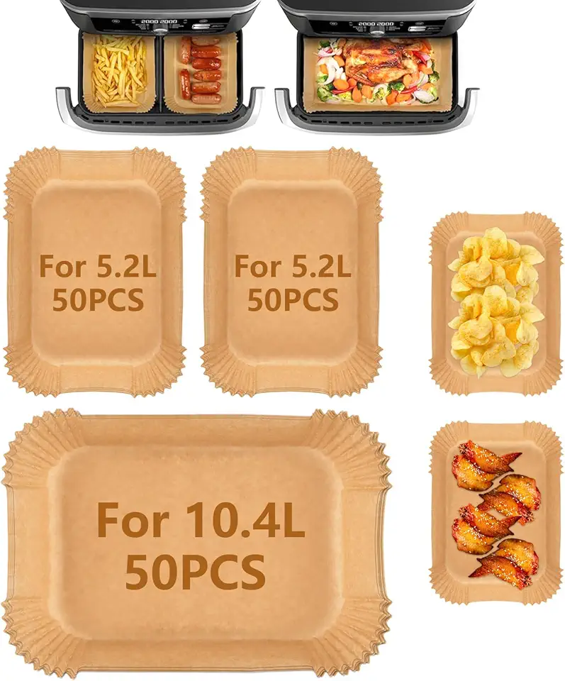 Papier pour friteuse à air - Flex Drawer dual zone - 5,2L & 10,4L - lot de 150 pièces - AF500EU