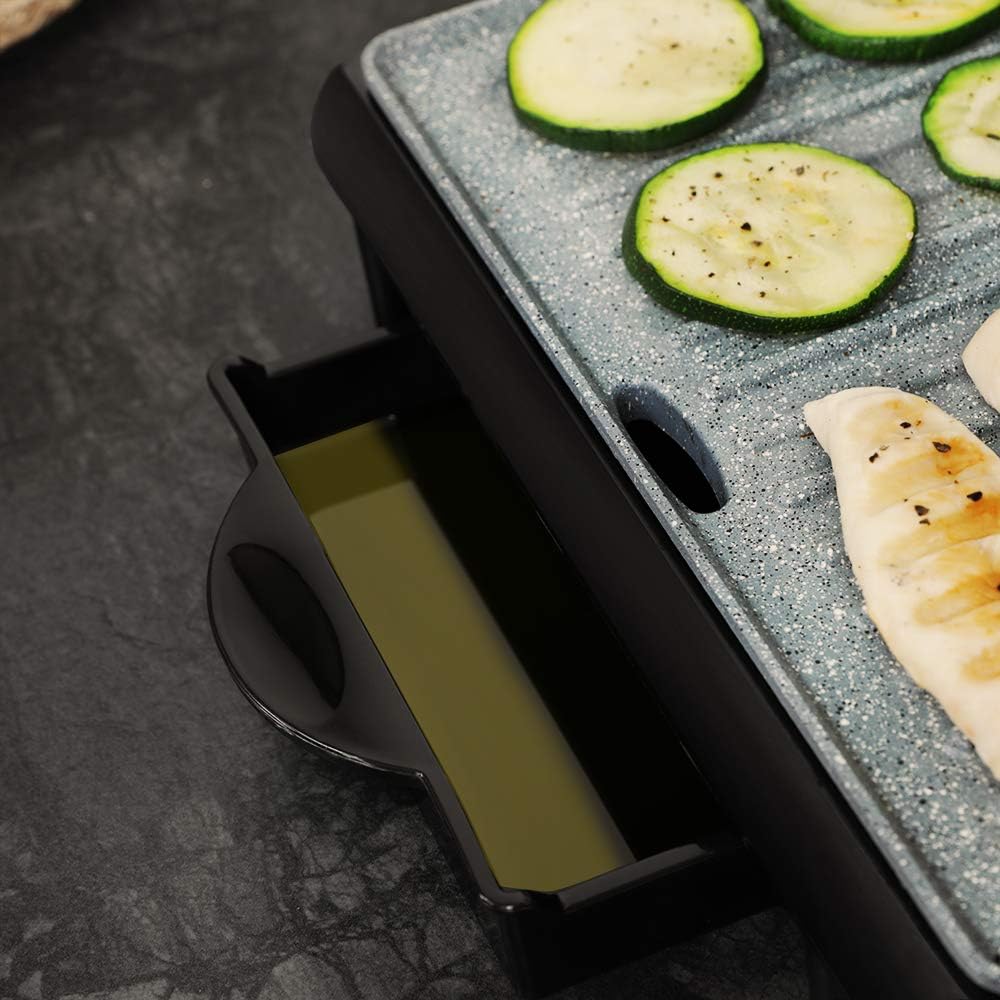 Cecotec - Grill électrique Full Open - 750W, revêtement RockStone, poignée froide, ouverture 180°