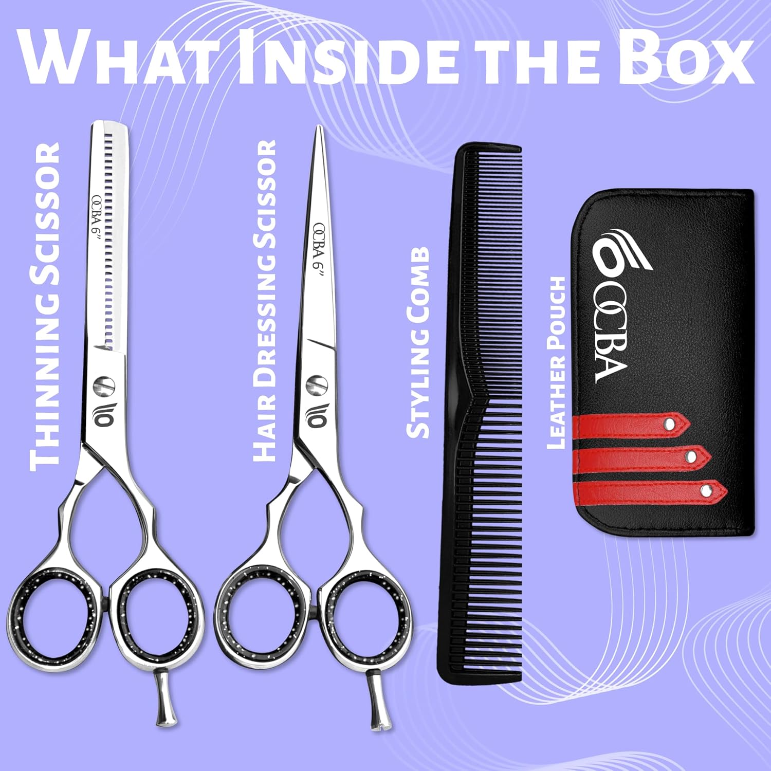 Ciseaux coiffure - Acier inoxydable - 6,5 pouces - professionnels salon